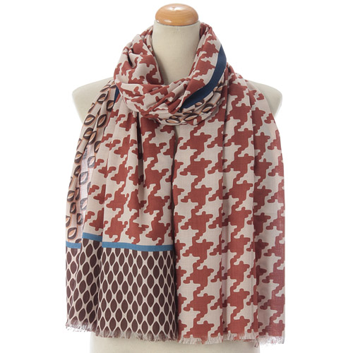 千鳥柄スカーフ - 画像1