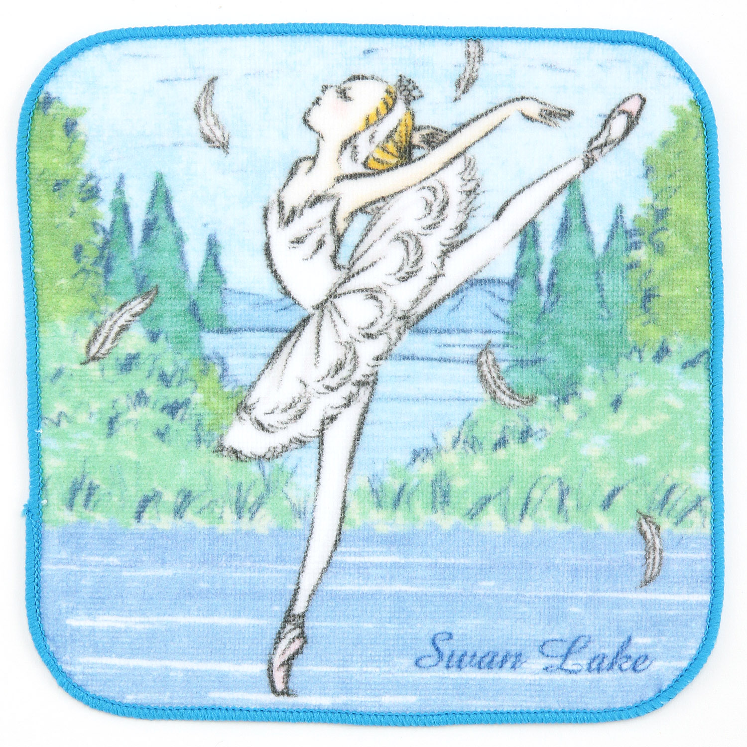 イツコルベイユ 白鳥の湖 オデット タオルハンカチ - 画像1