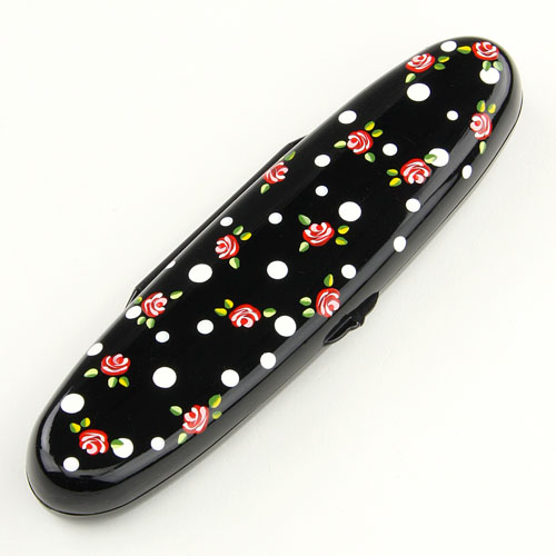 ペイント オーバルケース入り リーディンググラス 水玉バラ - 画像2