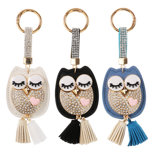 【在庫限りで終了】ふくろうキラキラチャーム - 画像1