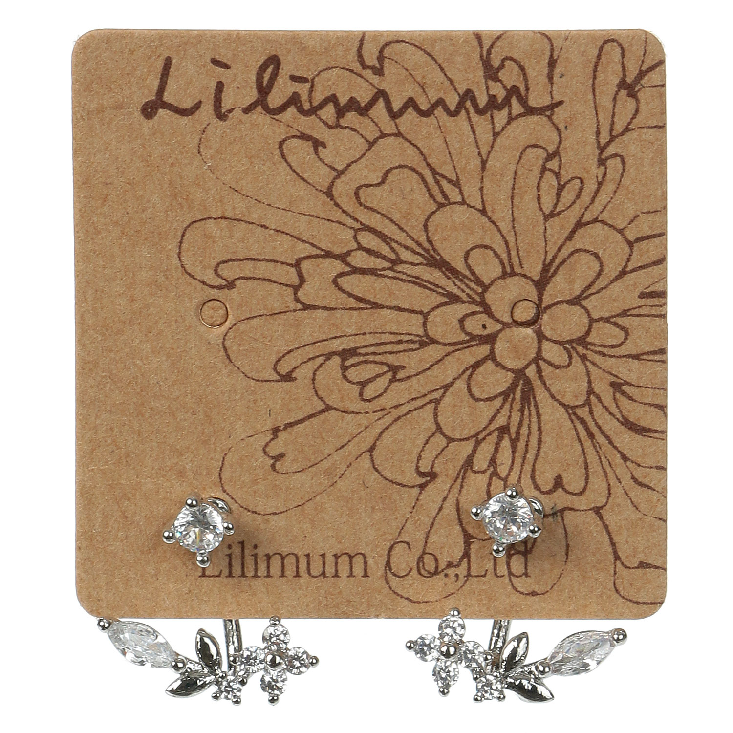 フラワ－バックキャッチピアス