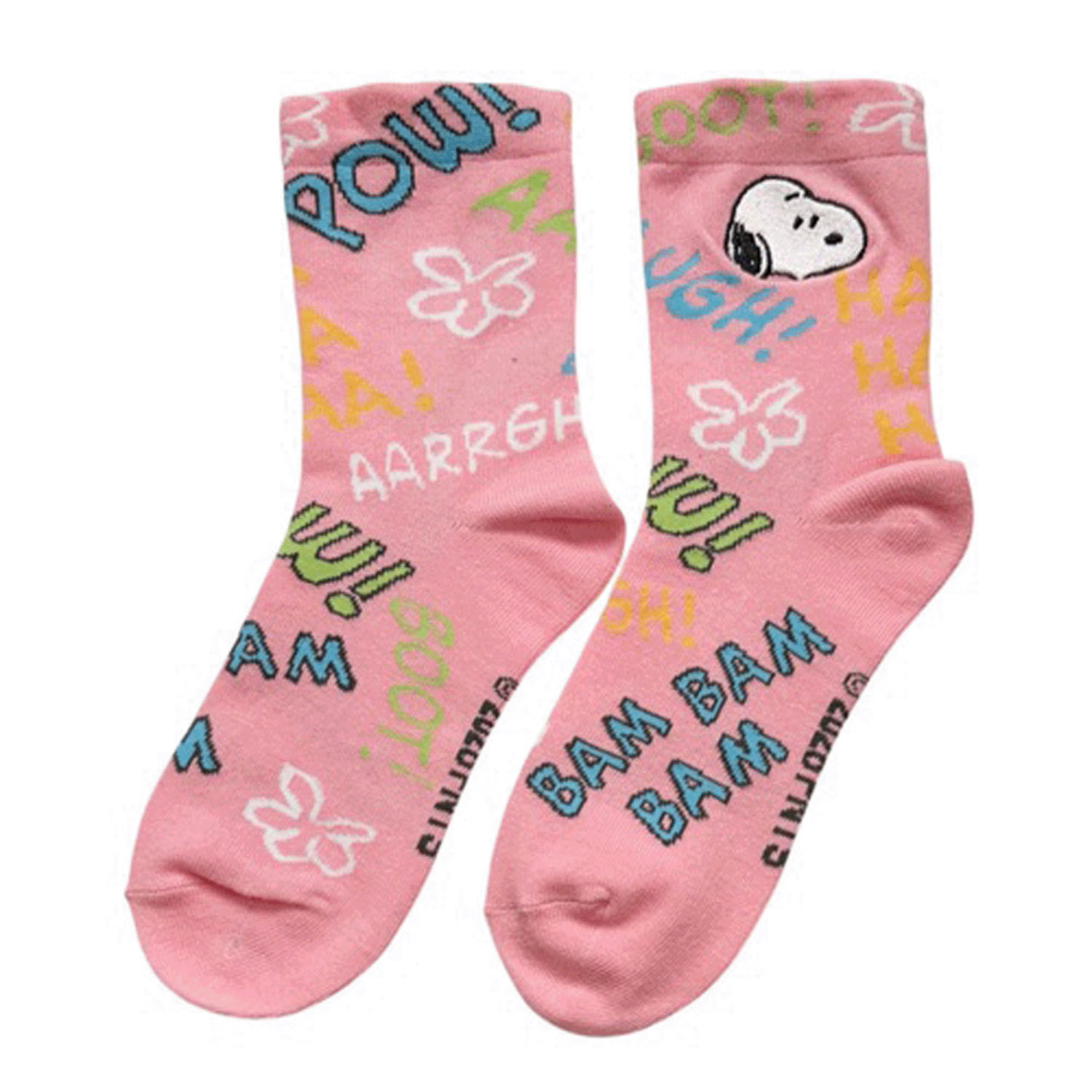 ピーナッツ スヌーピー 刺繍ソックス  アングリー