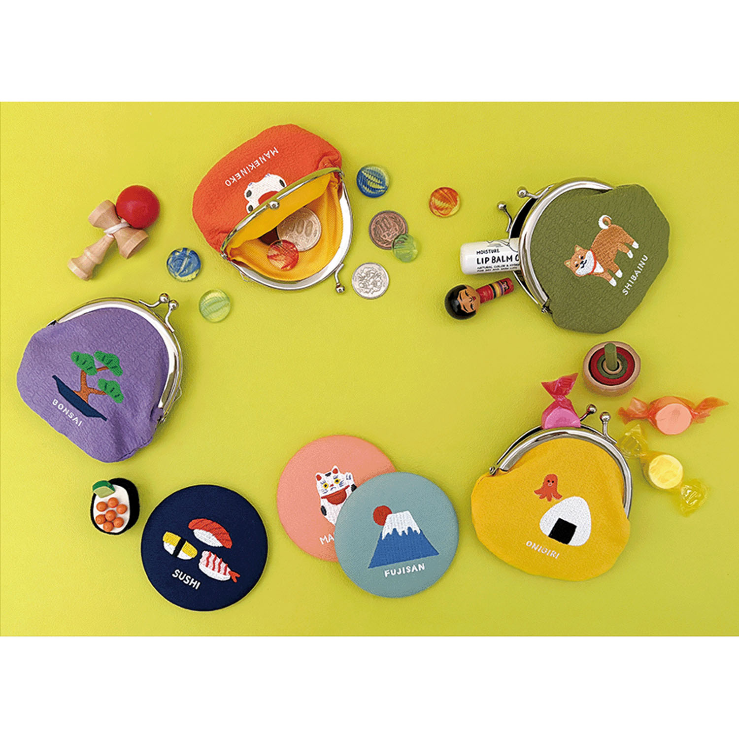 刺繍ガマグチ 富士山 - 画像2