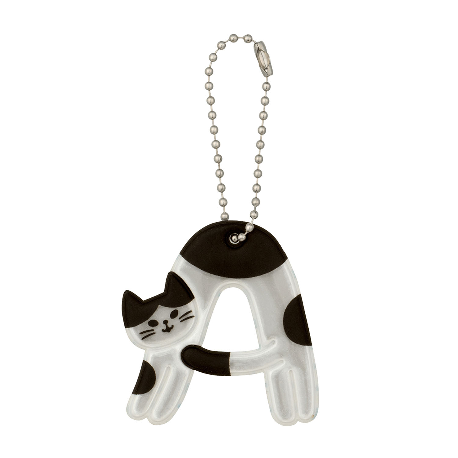 猫のイニシャルキーリング A