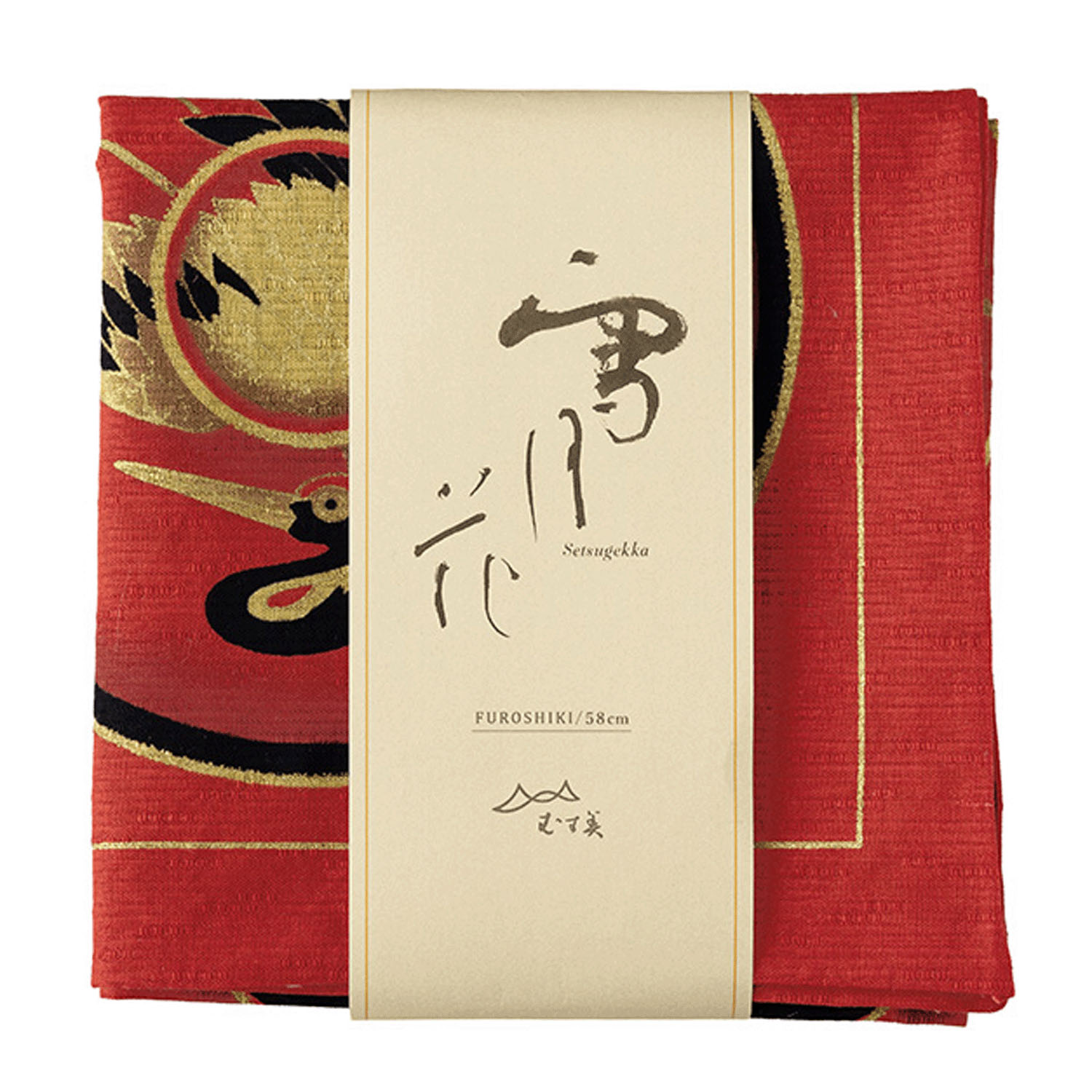 風呂敷58cm 雪月花 椀朱 - 画像3