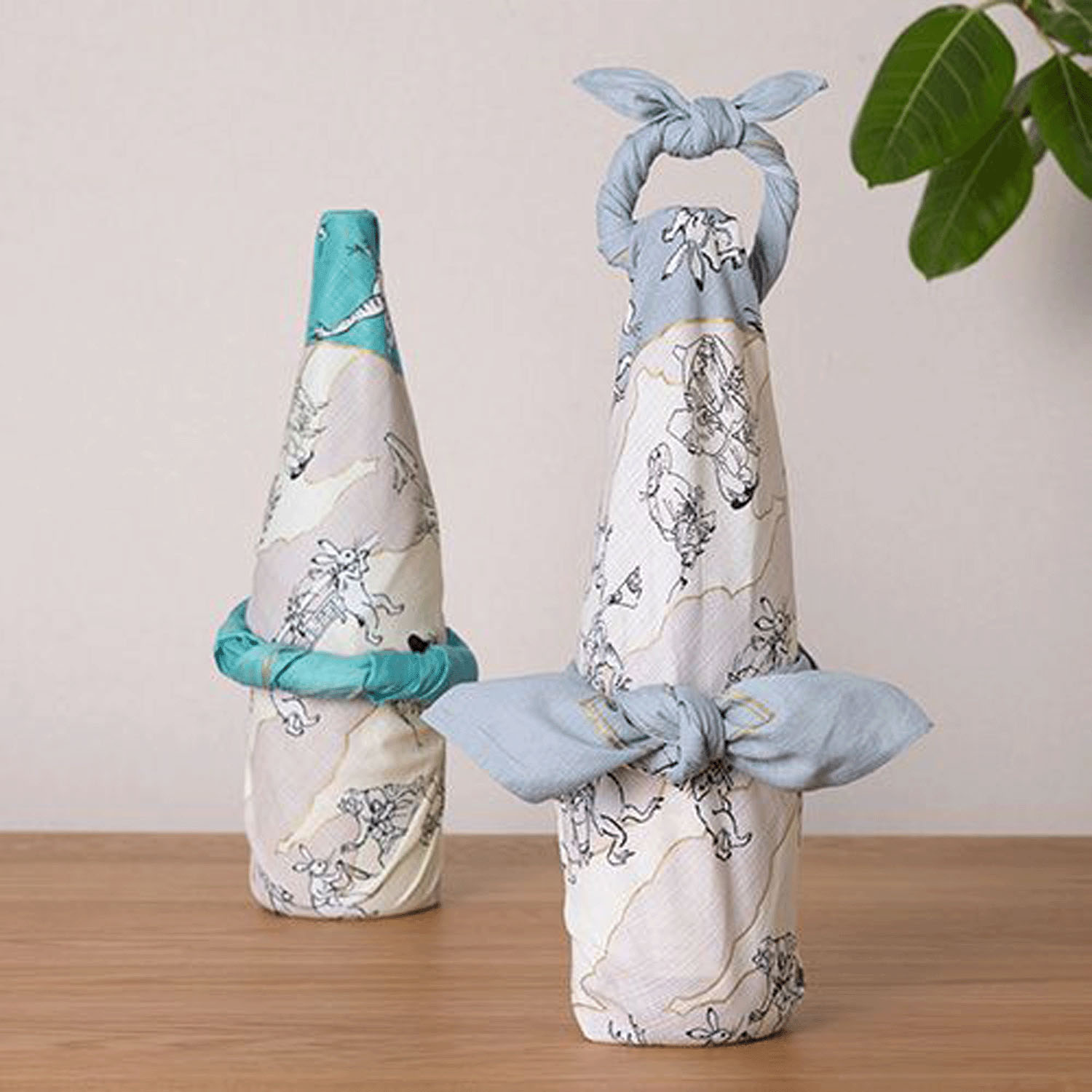 風呂敷100cm 鳥獣戯画 蓮の葉 - 画像5