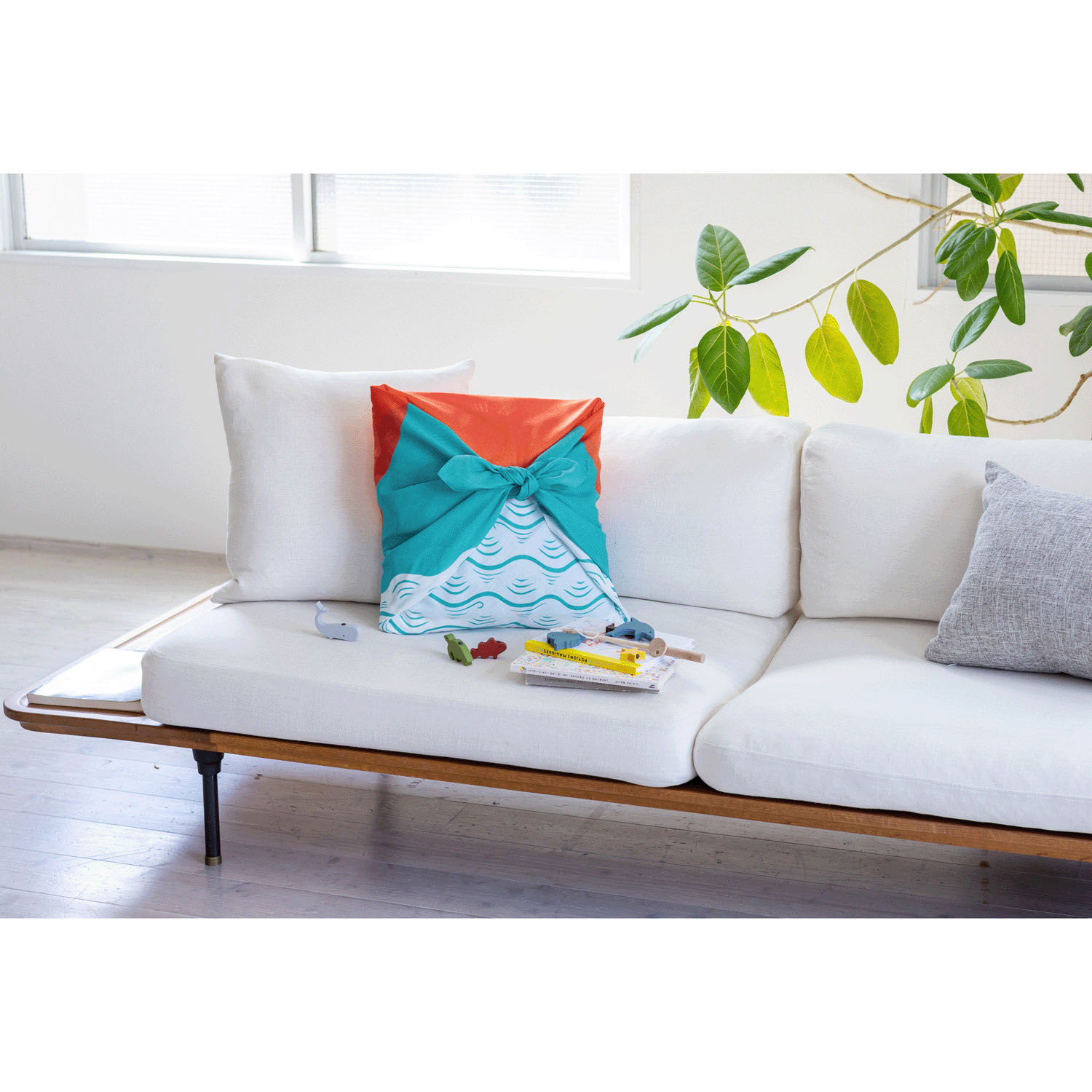 風呂敷100巾 コチャエむすび 朝日にくじら - 画像7