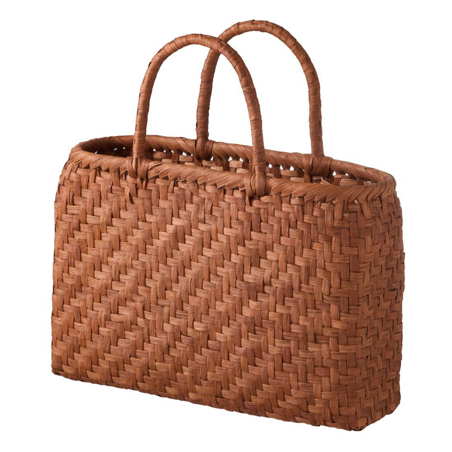 やまぶどう籠 削あじろ横長 中