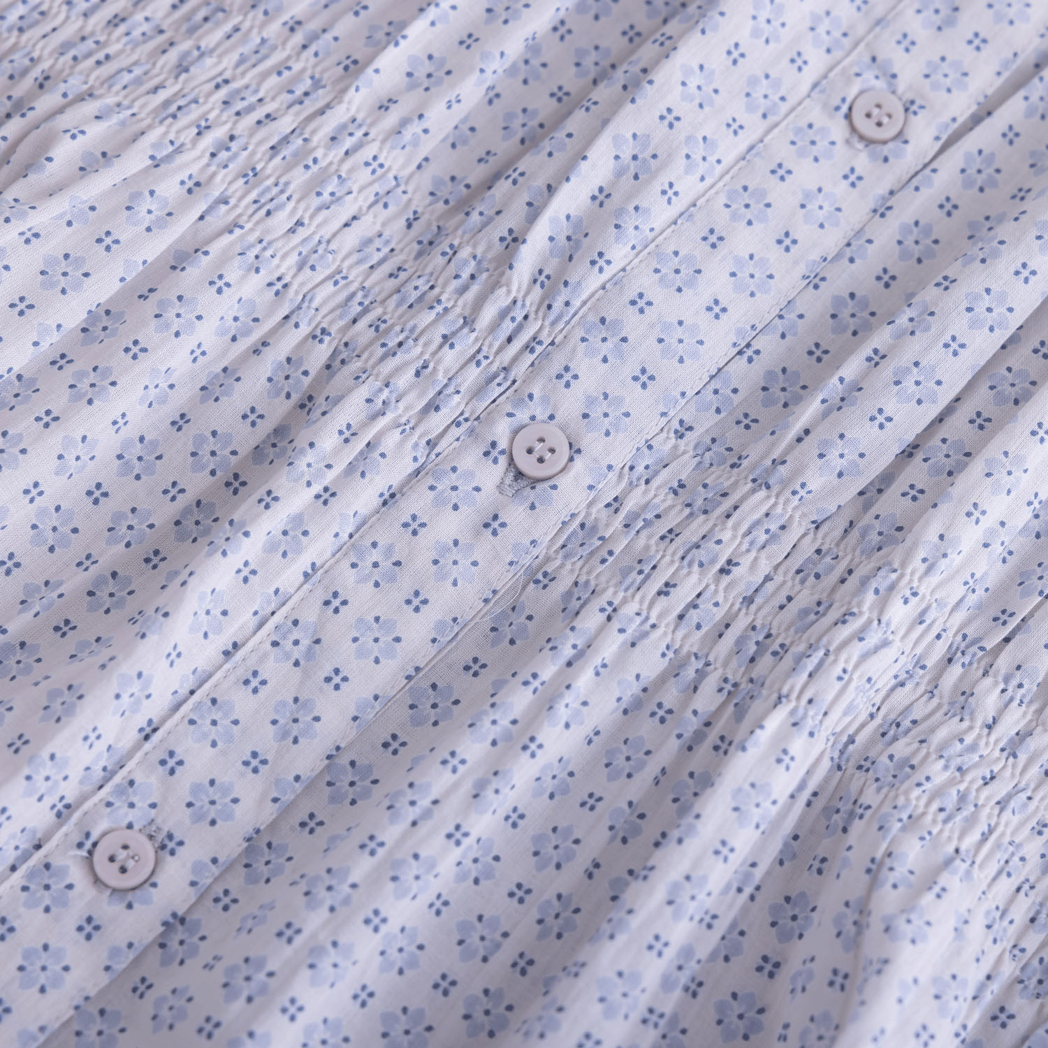 フロントシャーリング5分袖プリントワンピース - 画像7