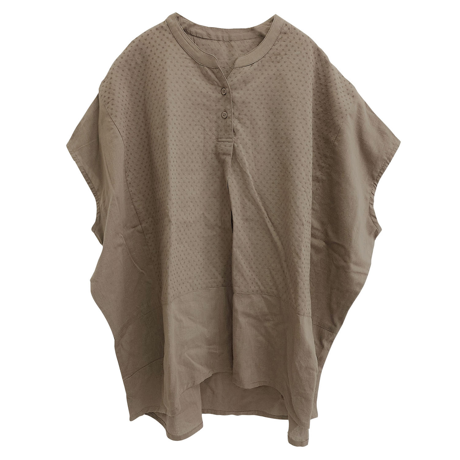 コットンドビーx無地半袖コクーンブラウス - 画像16