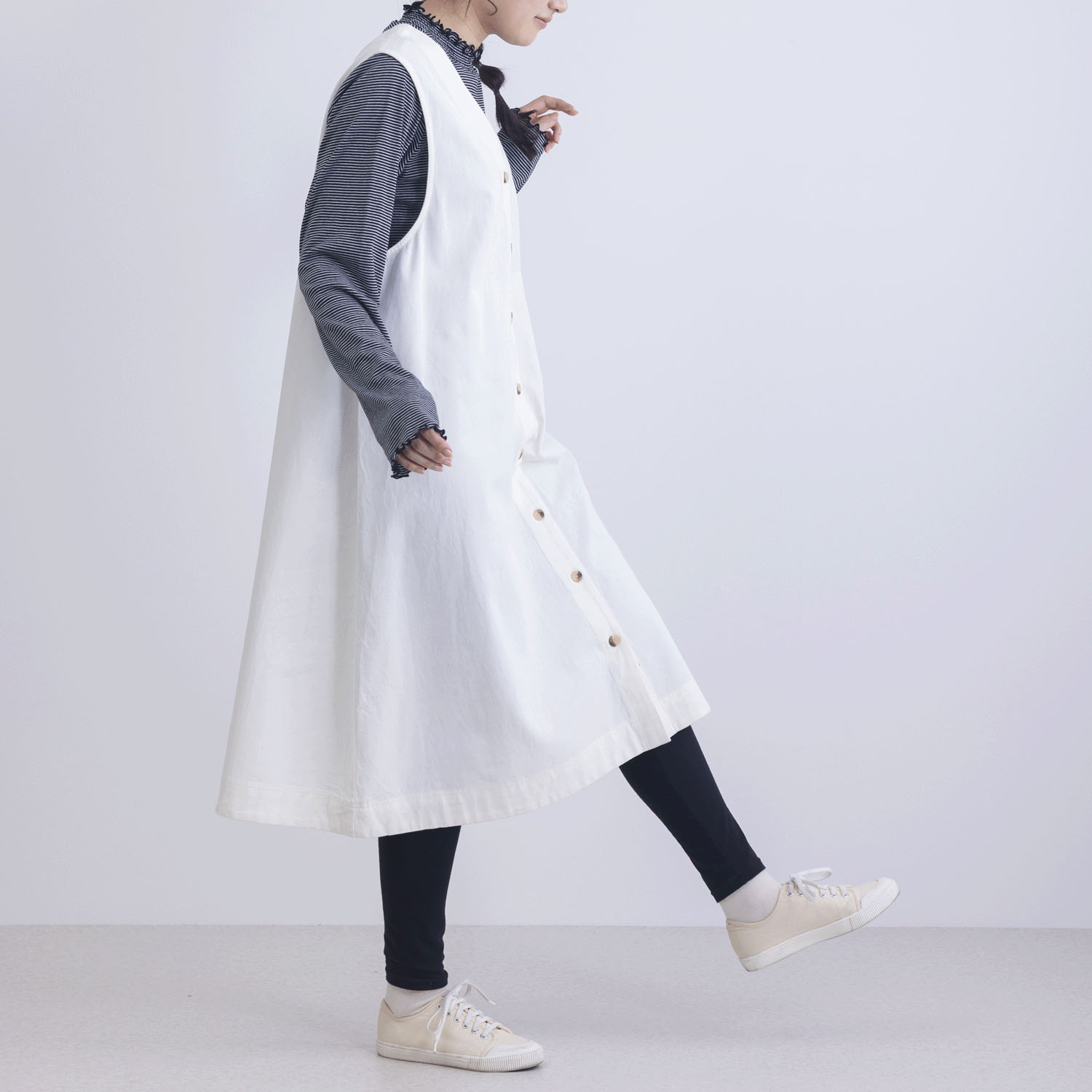 コットンツイルジレワンピース - 画像9