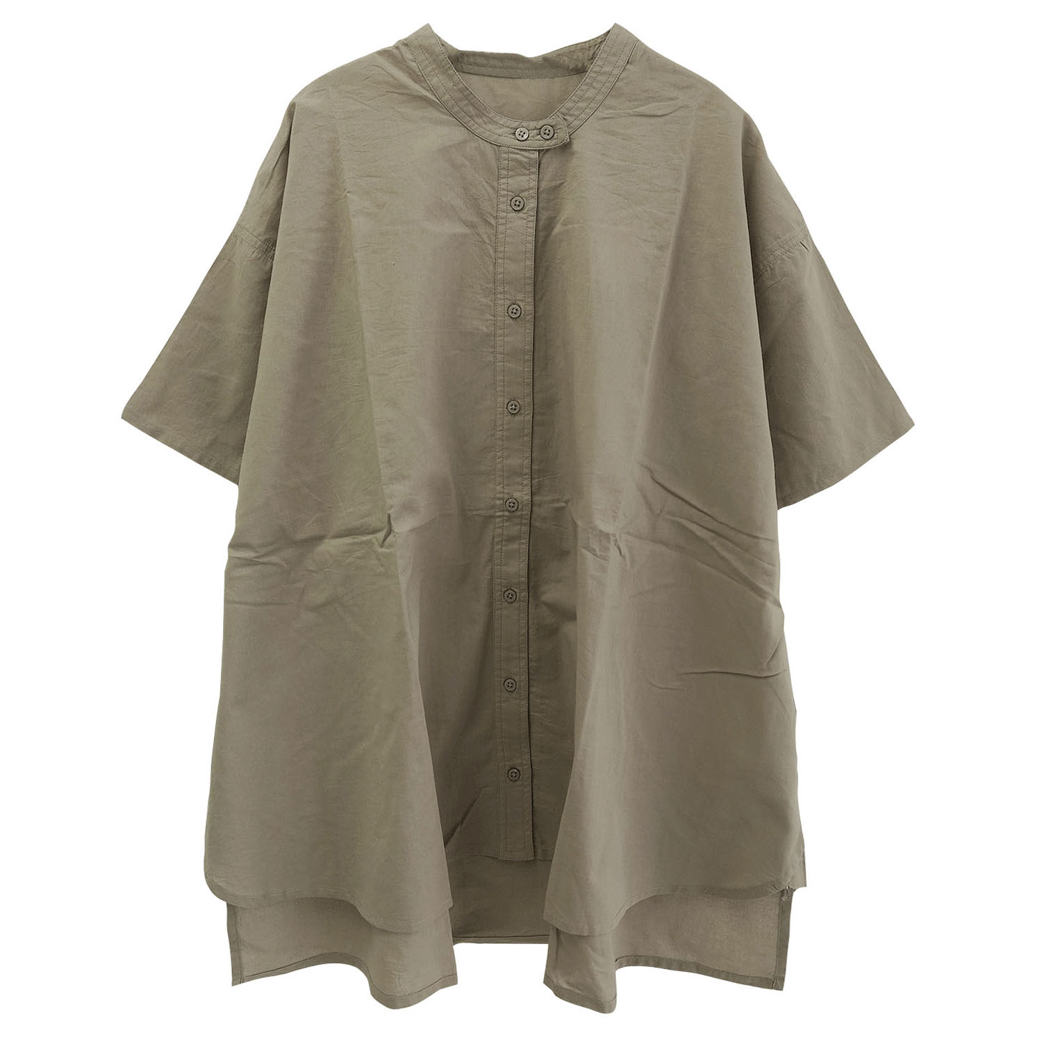 無地チュニック丈前開き5分袖ブラウス - 画像18