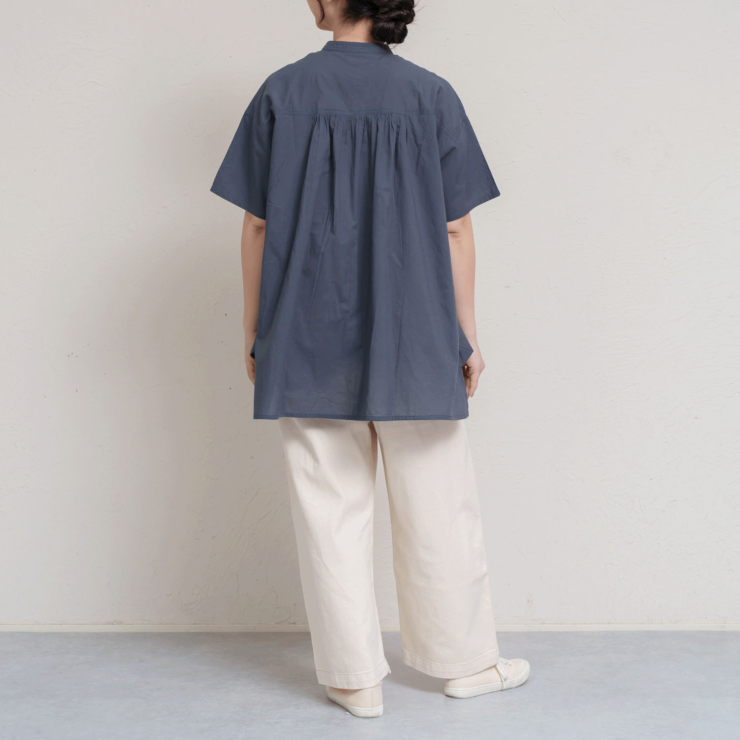 無地チュニック丈前開き5分袖ブラウス - 画像22