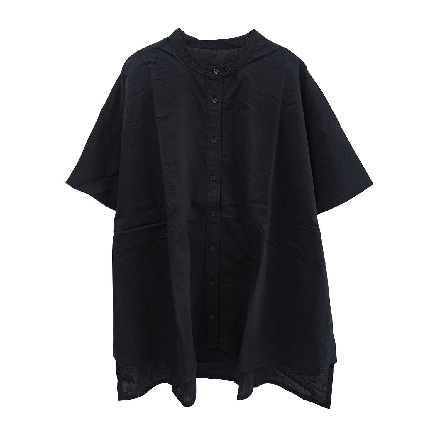 無地チュニック丈前開き5分袖ブラウス - 画像5