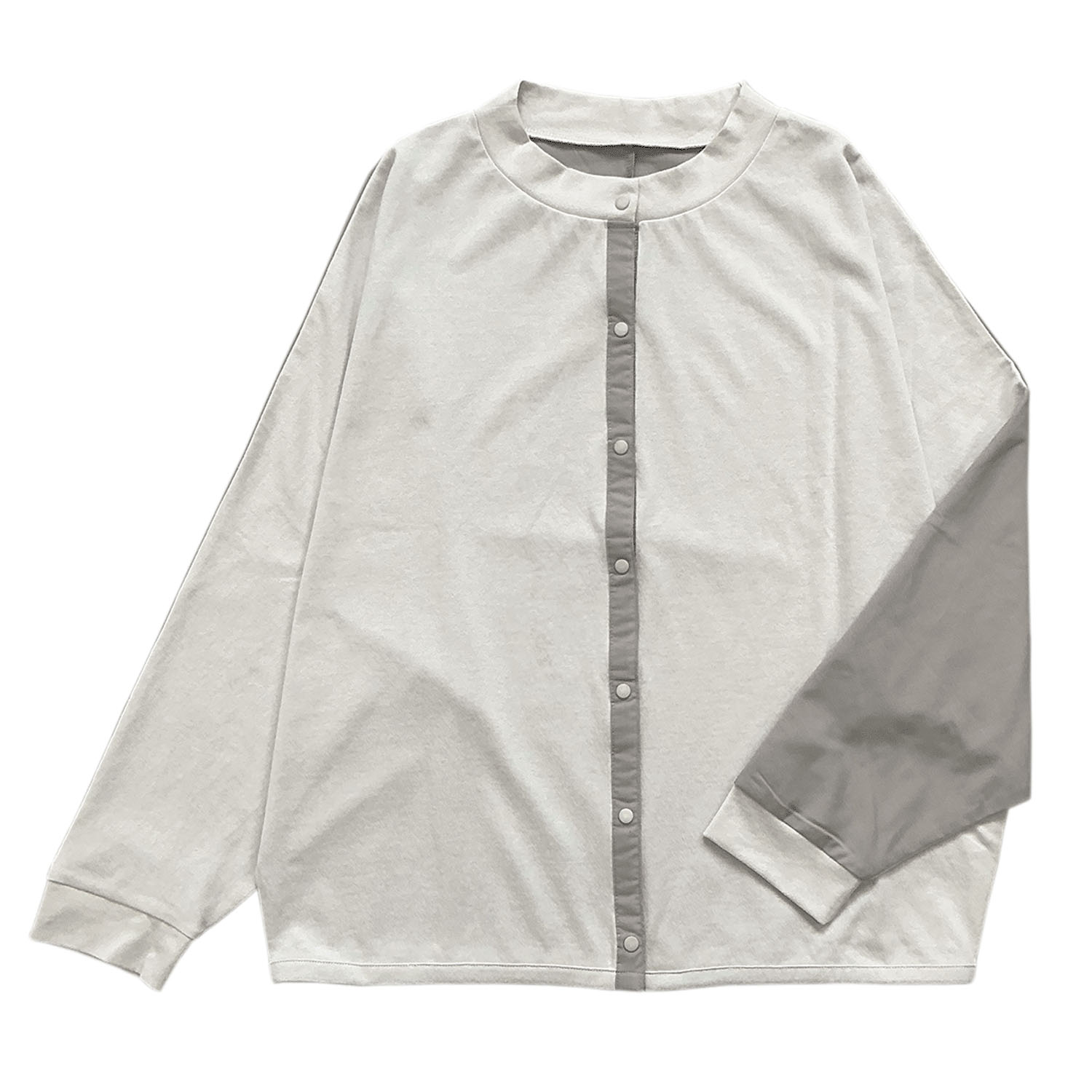 T／Cピーチ起毛布帛使いカーディガン - 画像6