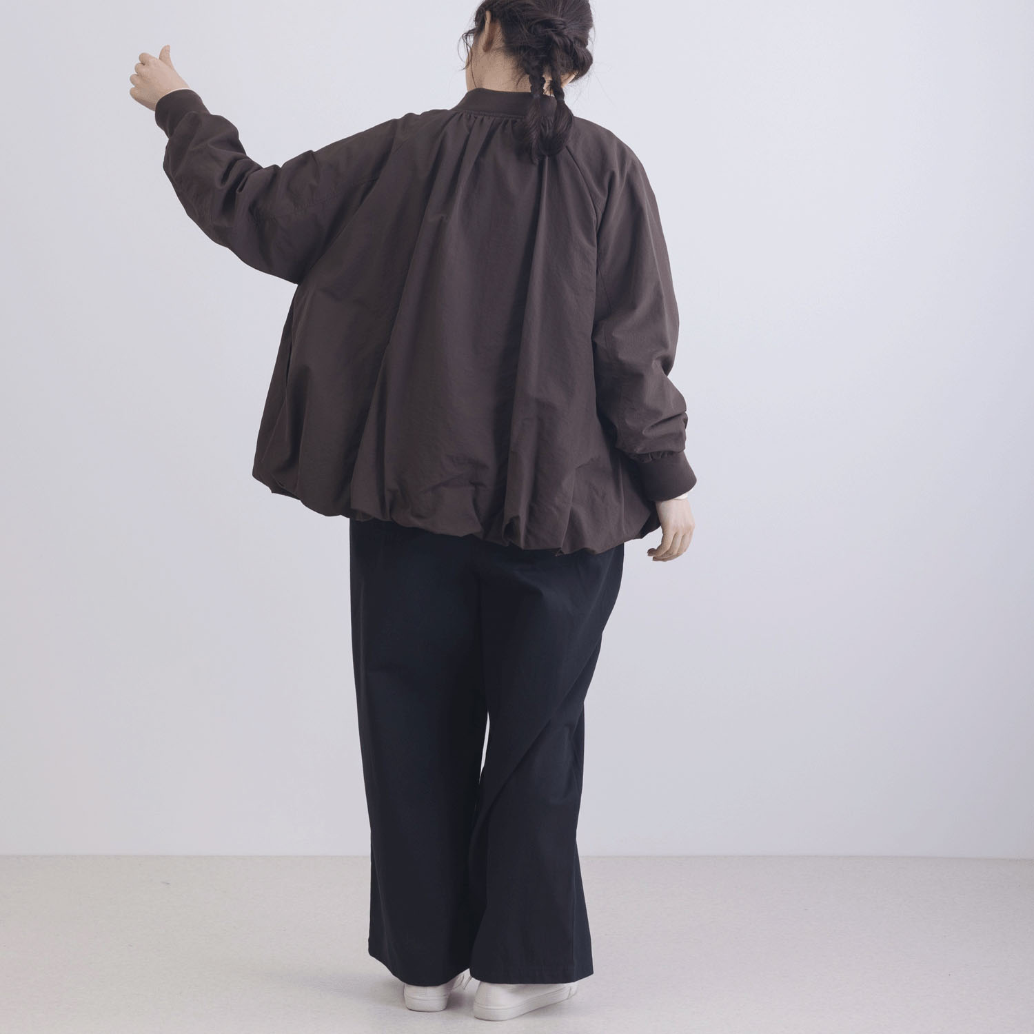 撥水加工＆花粉リリース裾バルーンブルゾン - 画像3