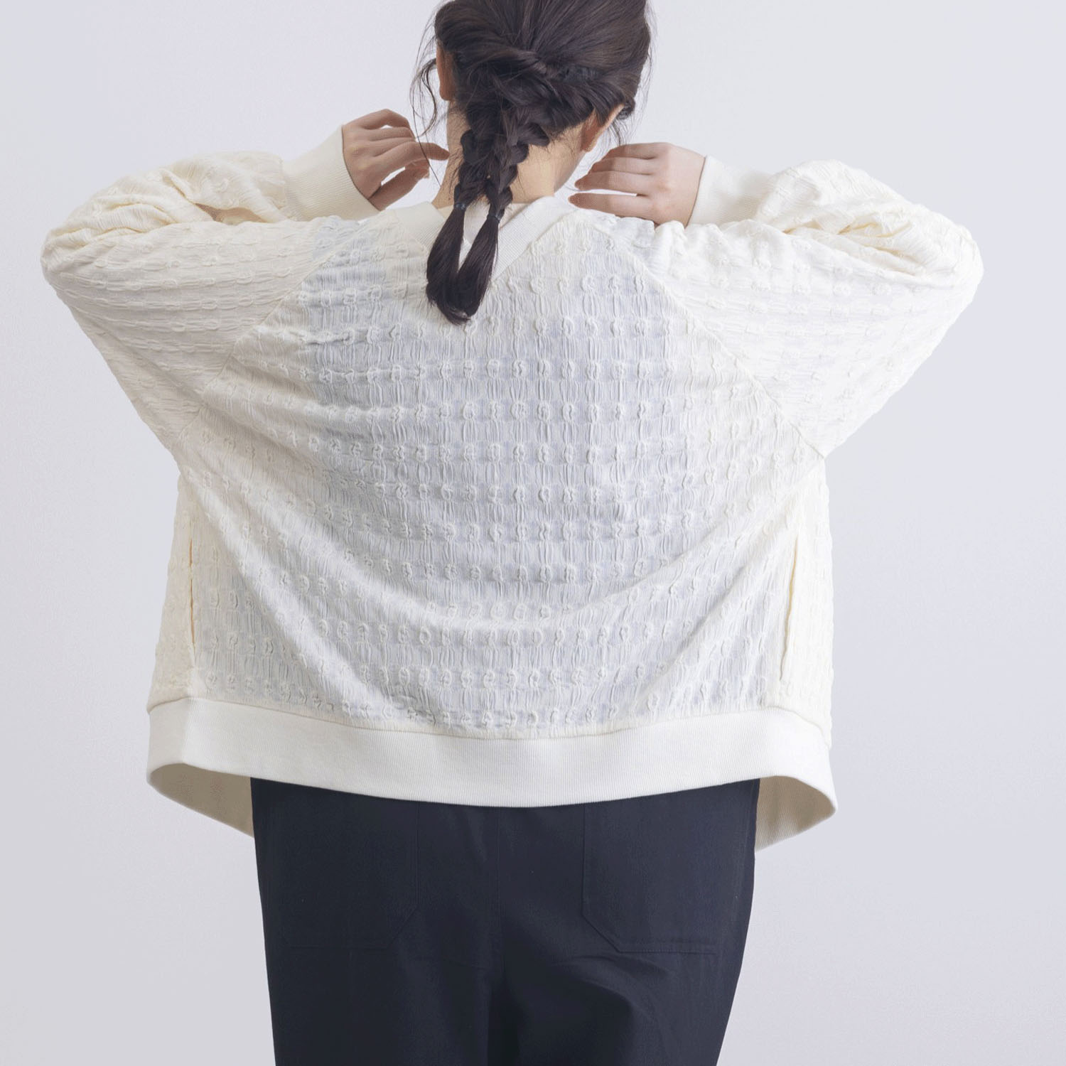 フクレ織りジャガード羽織り - 画像9