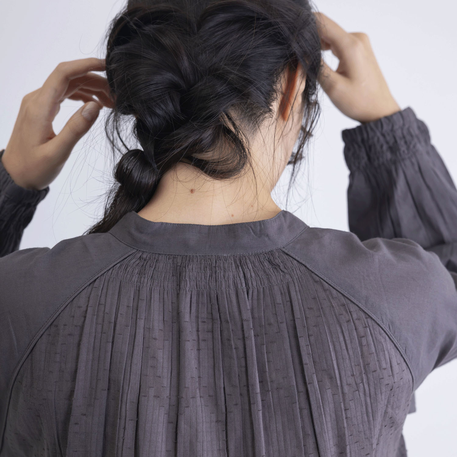 無地＆JQD前開きワンピース - 画像8