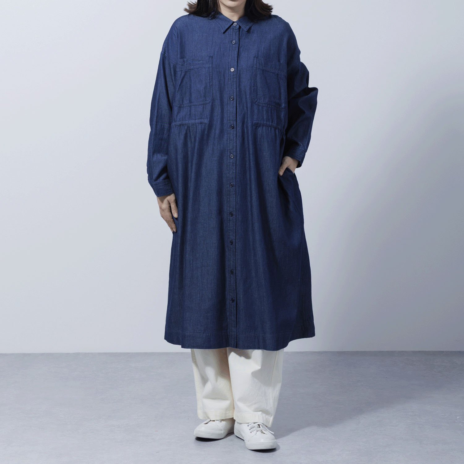 ウエストドロストデニムシャツワンピース - 画像13
