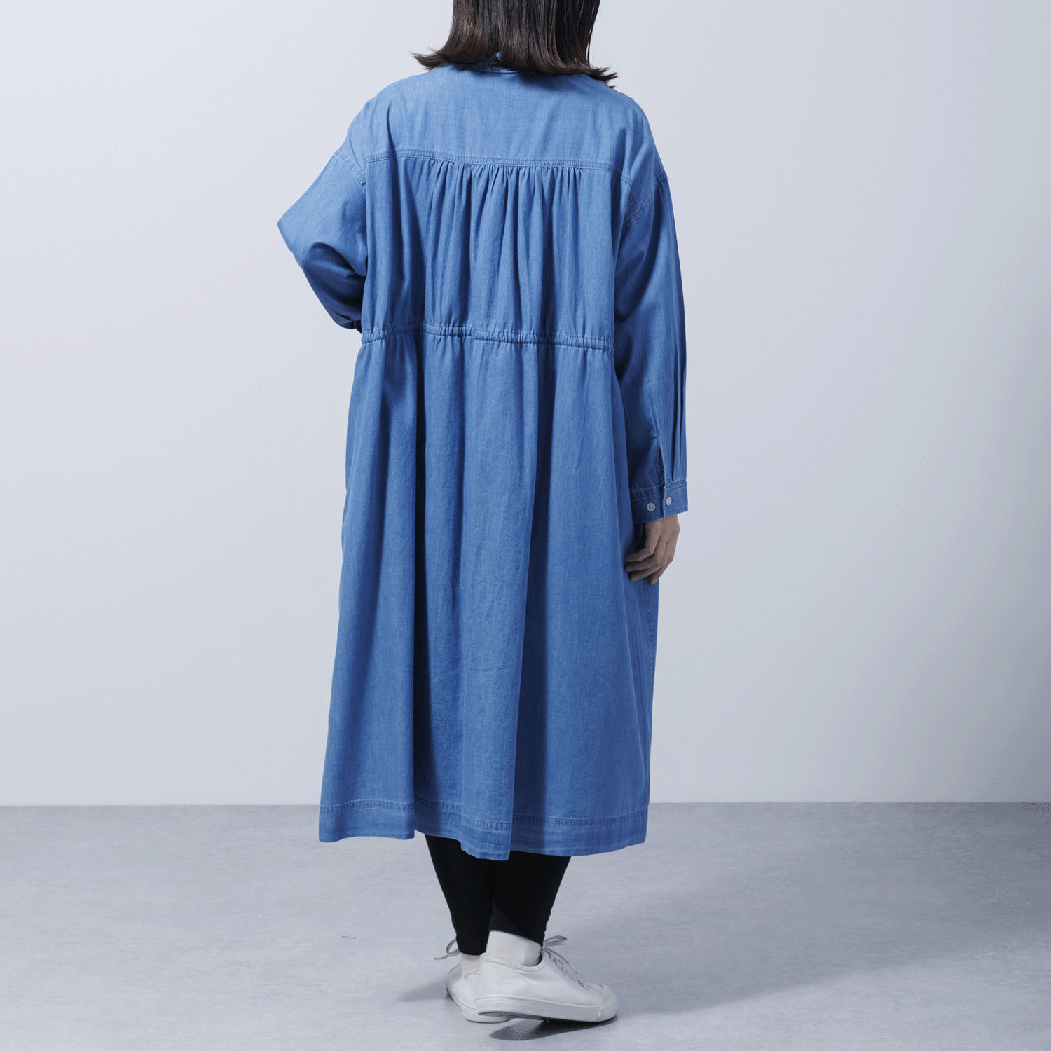 ウエストドロストデニムシャツワンピース - 画像4