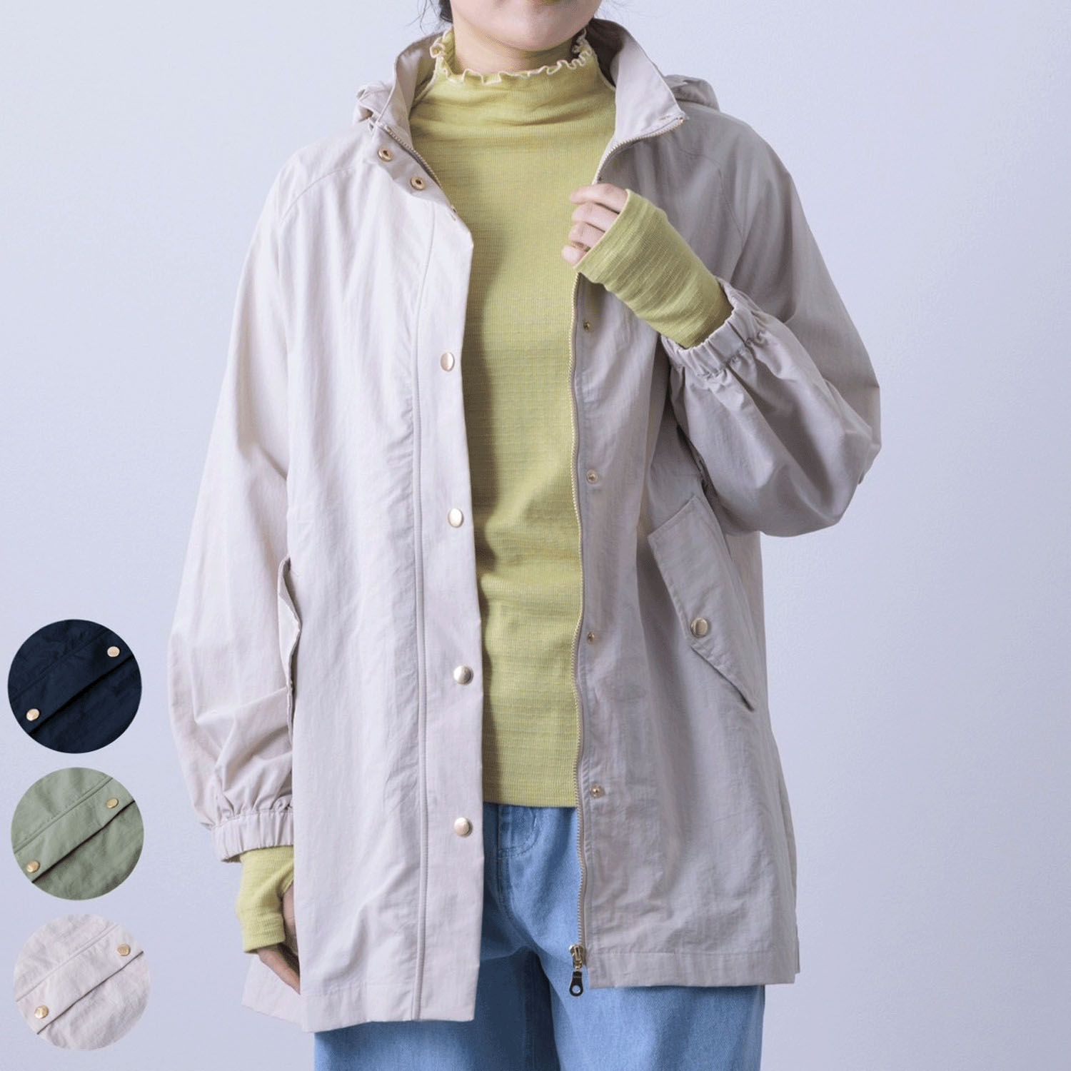 撥水＆花粉リリース加工マウンテンパーカー