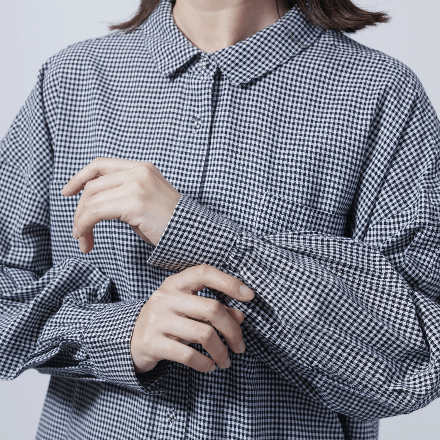 チェック＆ストライプチュニックシャツワンピース - 画像15