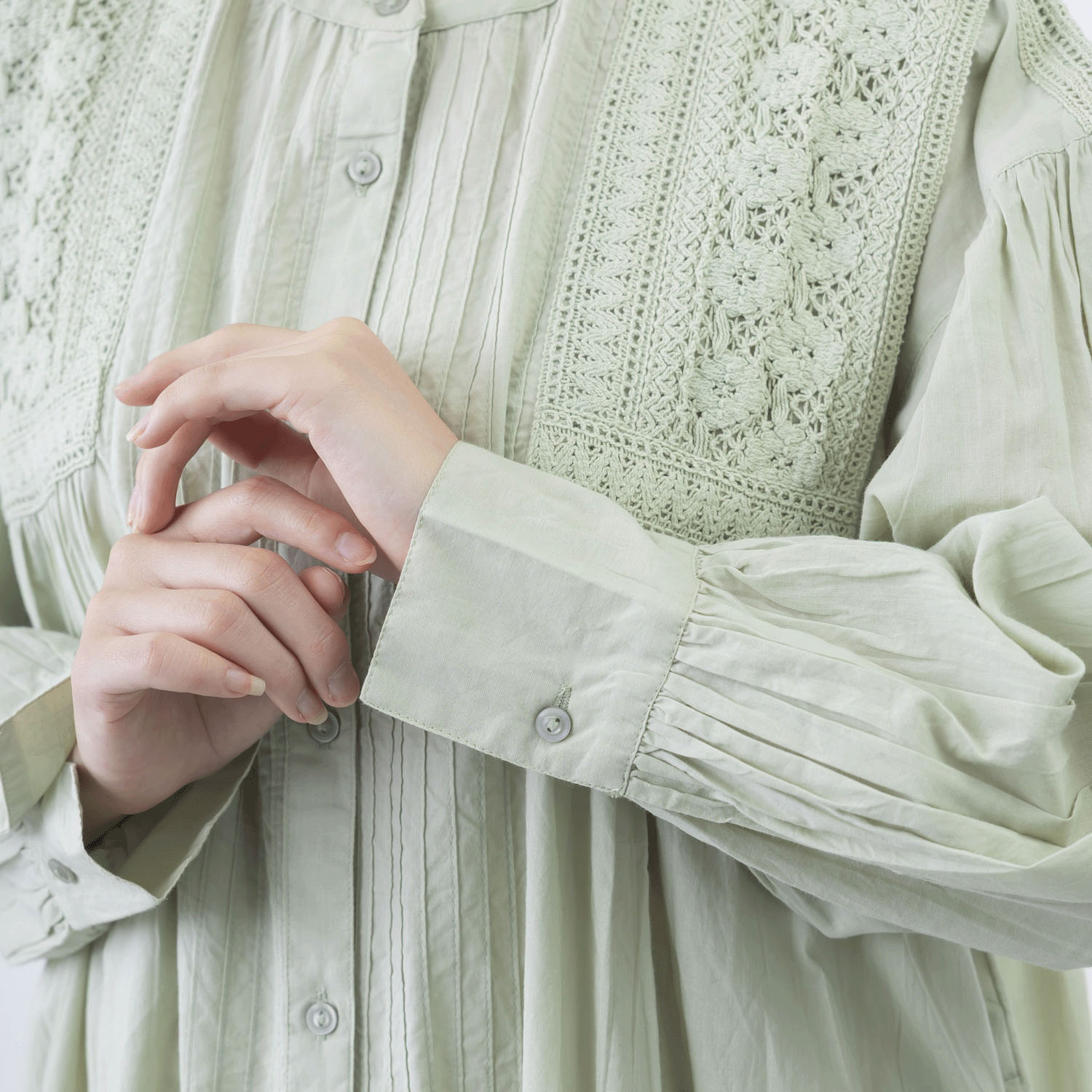 ピンタック＆レース前開きワンピ―ス - 画像16