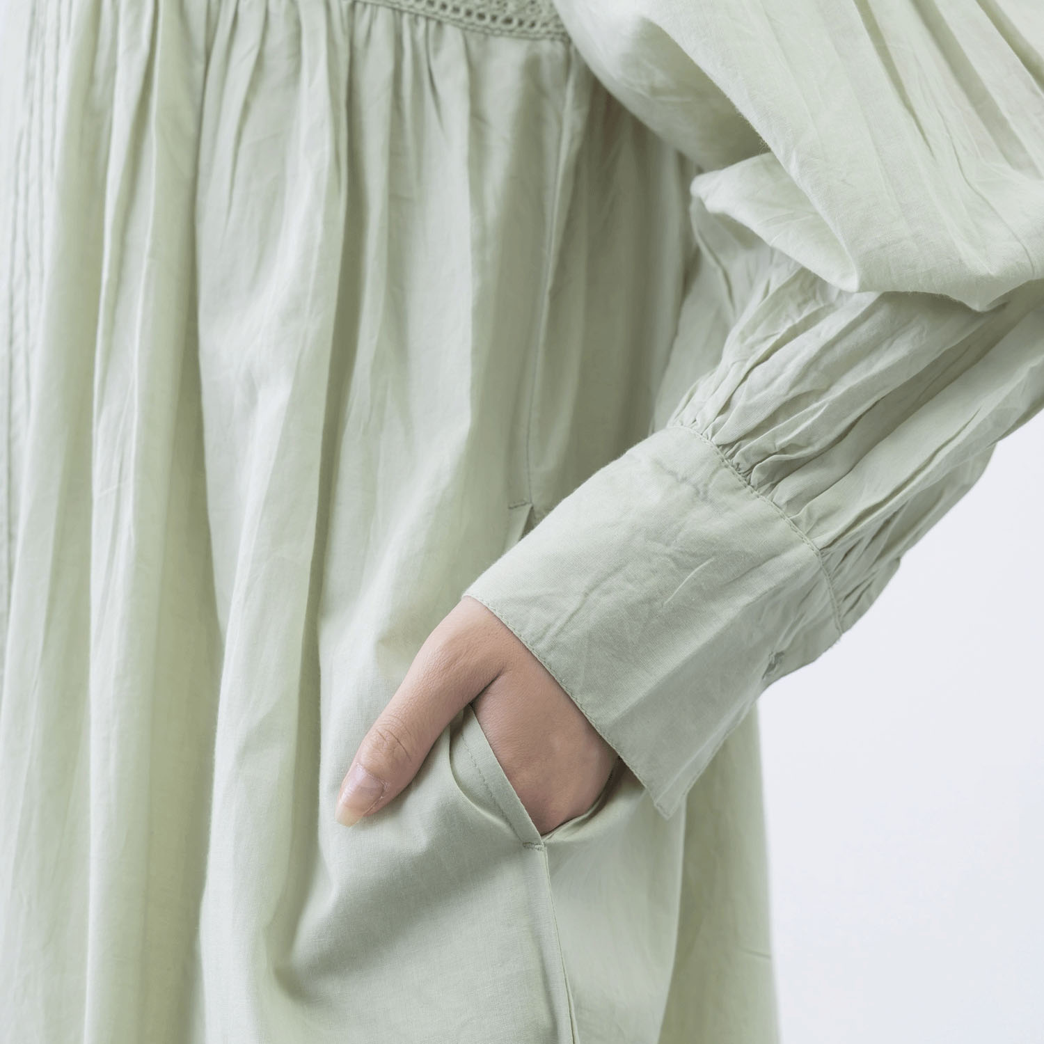 ピンタック＆レース前開きワンピ―ス - 画像17