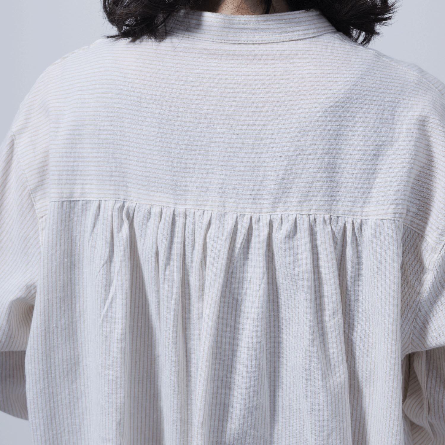 ストライプ柄前開きブラウス - 画像13