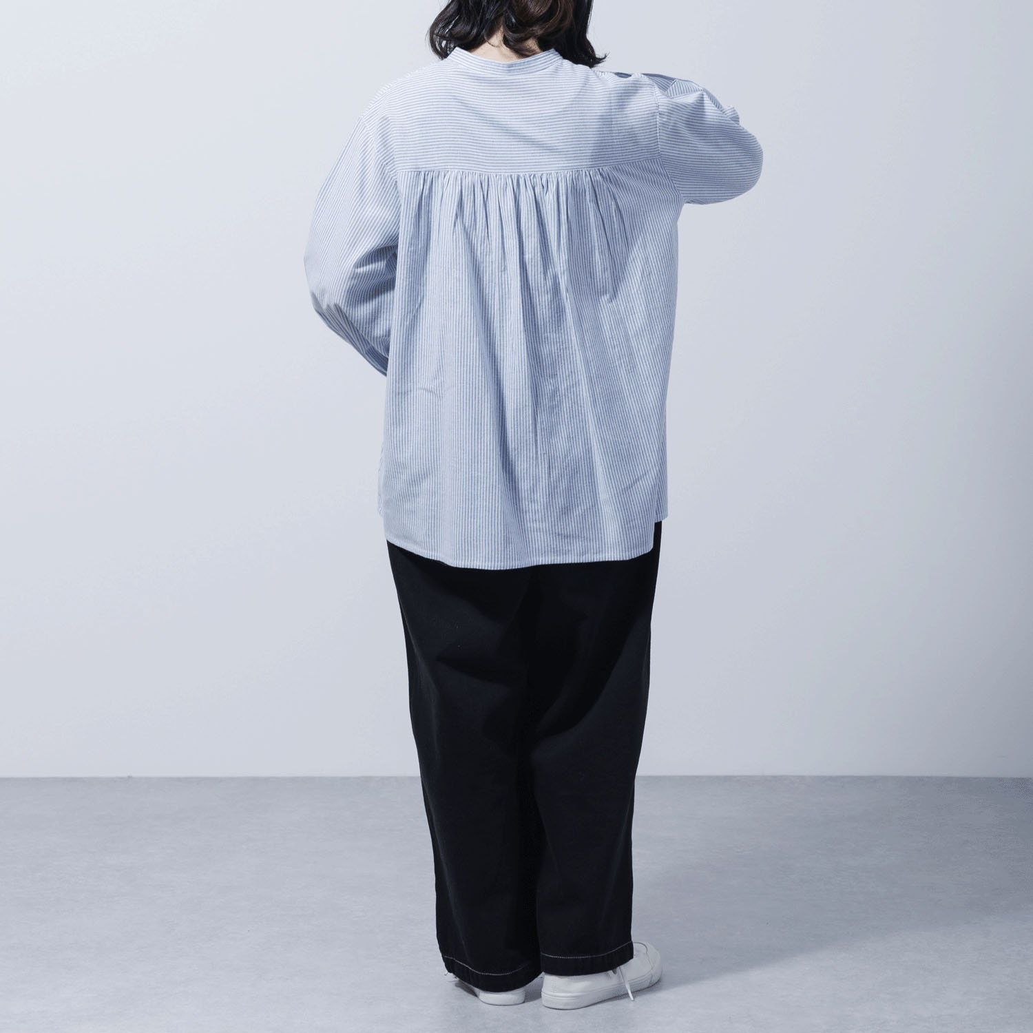 ストライプ柄前開きブラウス - 画像18