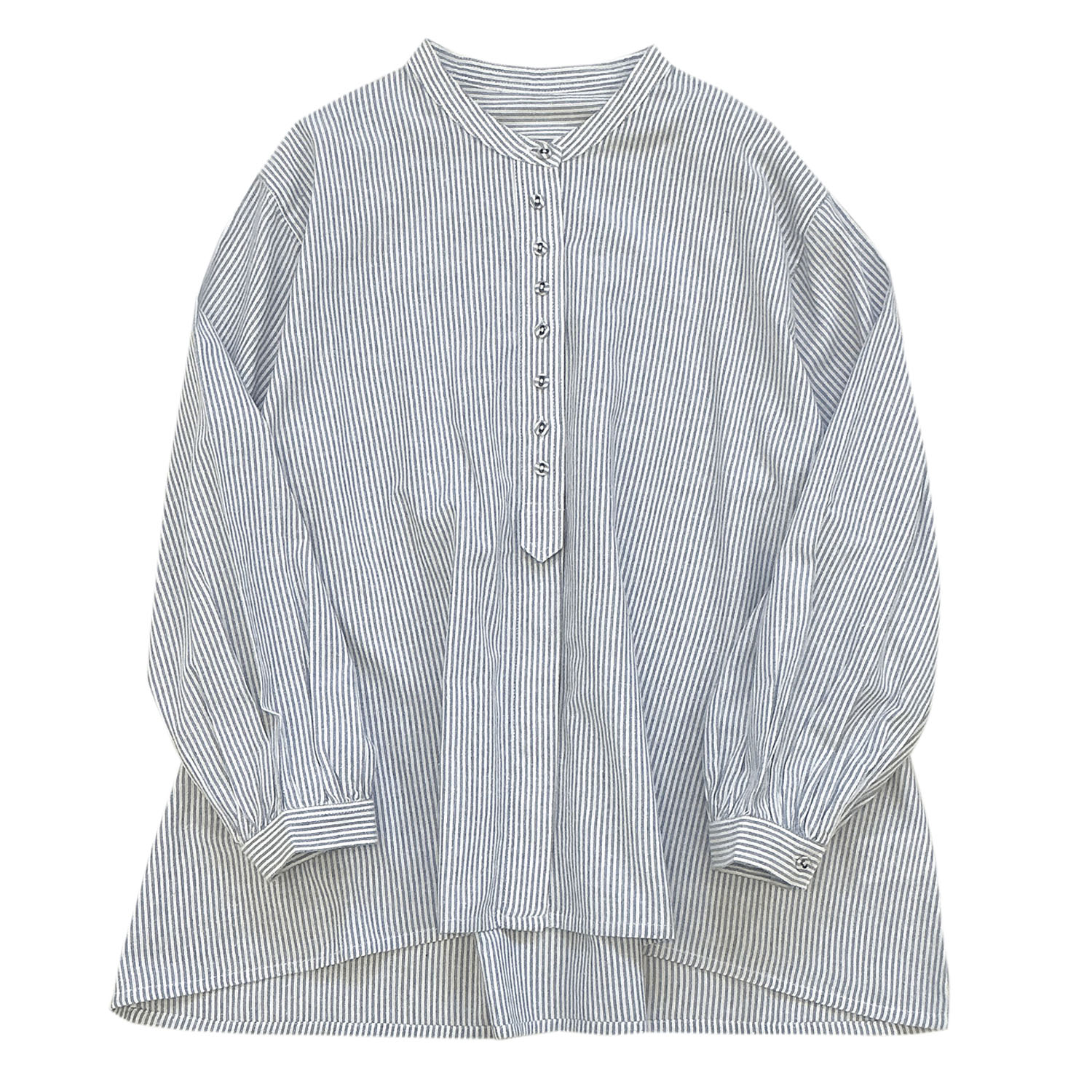 ストライプ柄前開きブラウス - 画像20