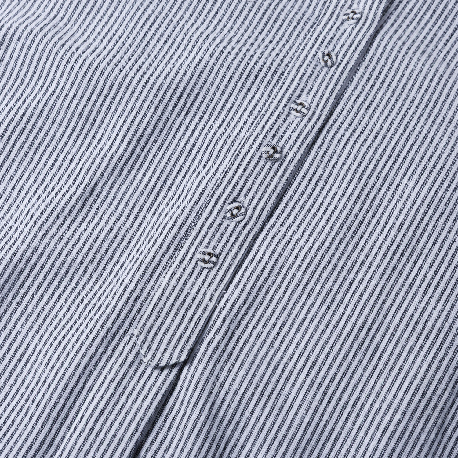 ストライプ柄前開きブラウス - 画像5