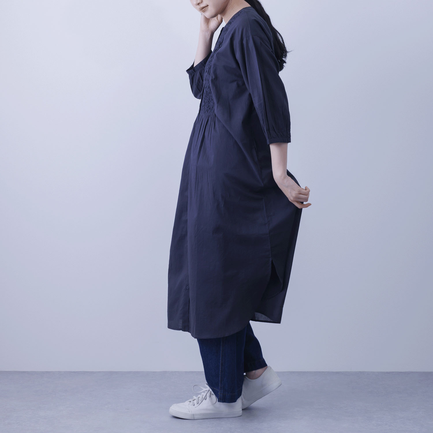 ブザムスモッキング前開きワンピース - 画像11