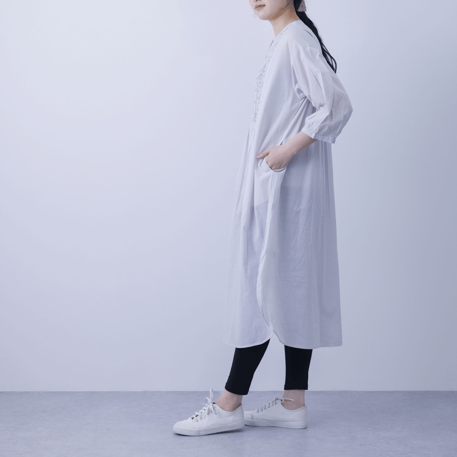 ブザムスモッキング前開きワンピース - 画像5