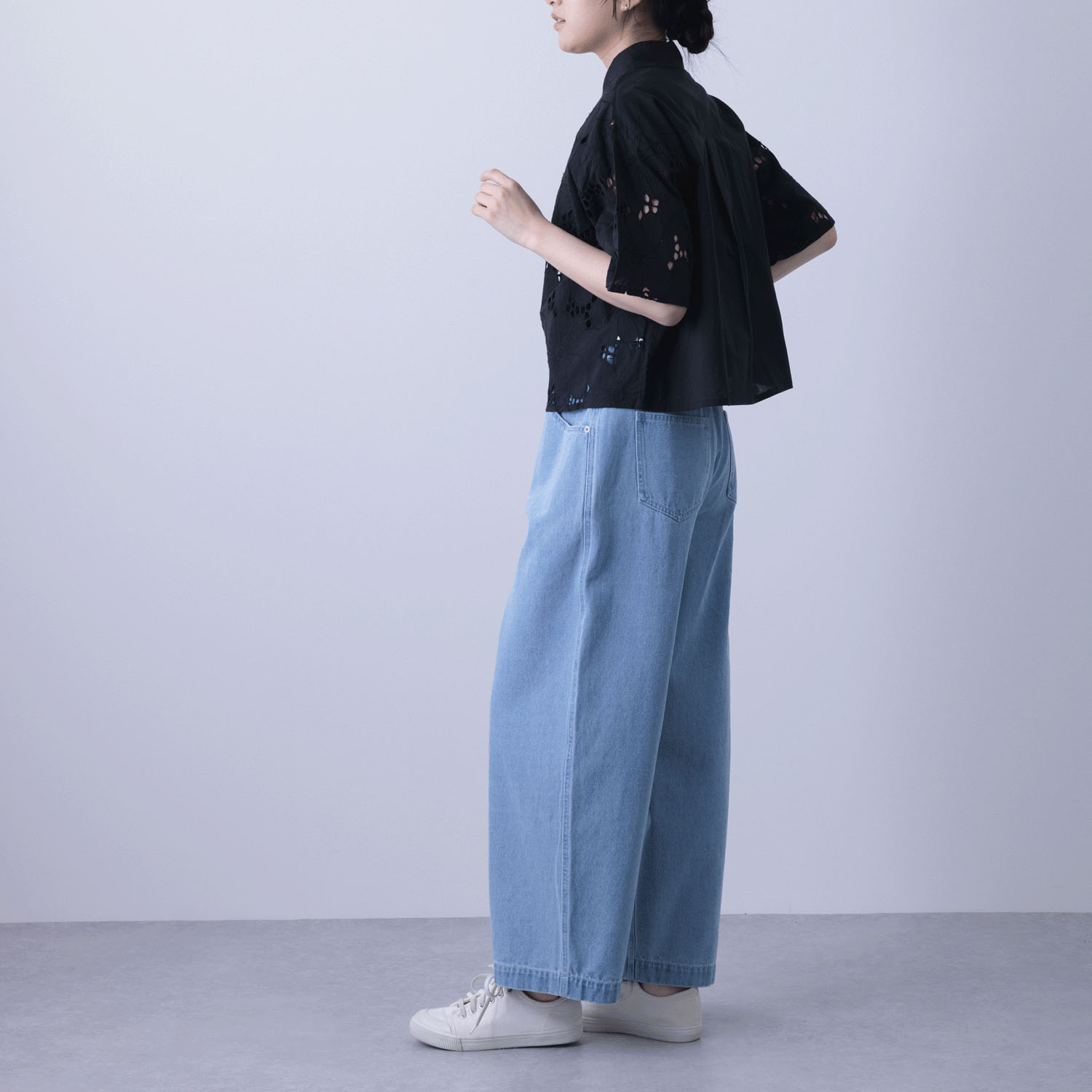 シフリー刺繍×無地シャツブラウス - 画像11