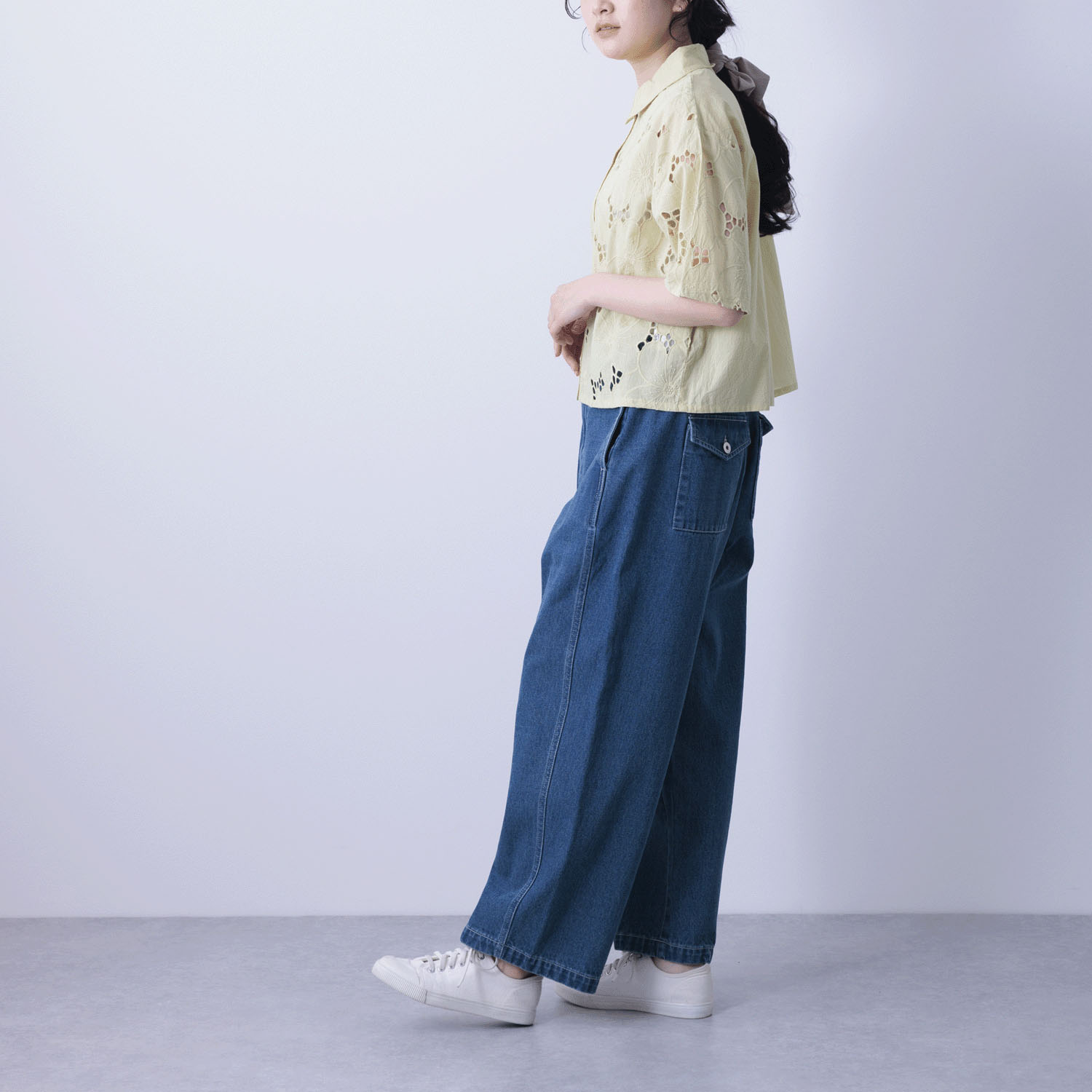 シフリー刺繍×無地シャツブラウス - 画像17