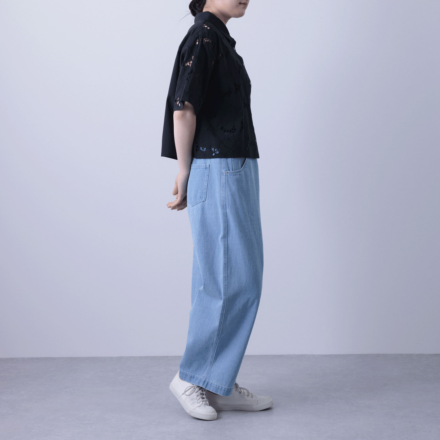 シフリー刺繍×無地シャツブラウス - 画像9