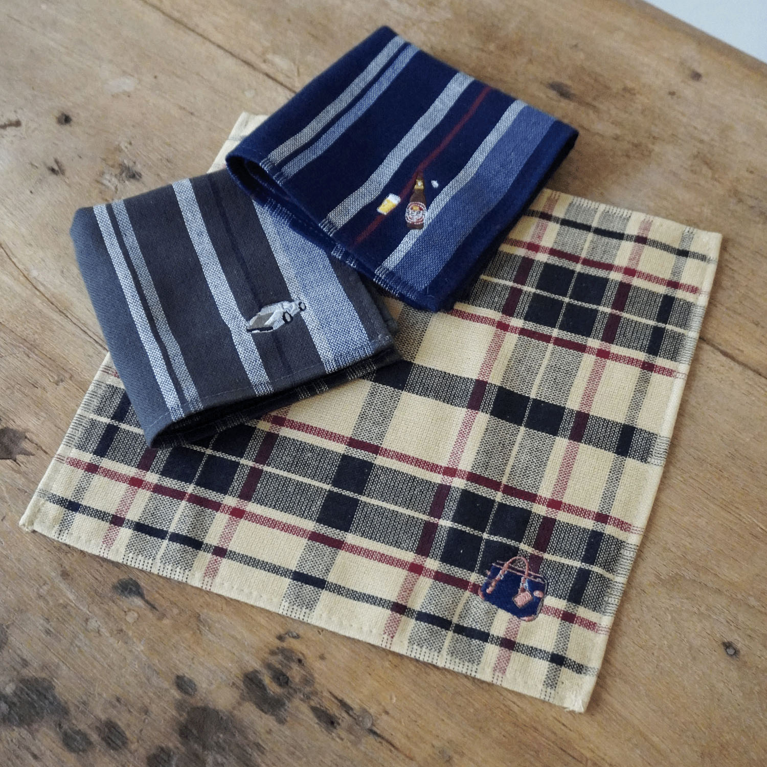 オトナ男子ガーゼタオルハンカチ