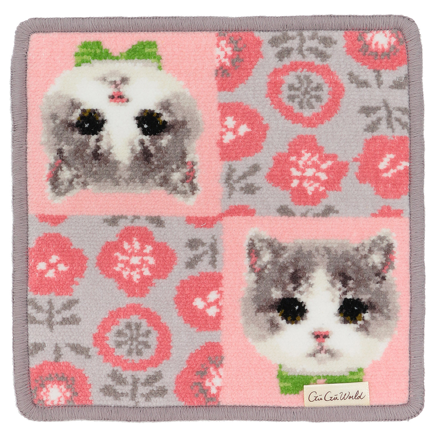 GUGUWorld 婦人シェニール織 ミニハンカチ - 画像2