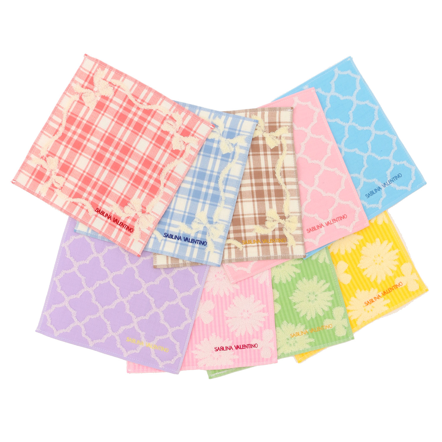SABLINA VALENTINO（サブリナ ヴァレンティノ） 婦人9枚アソートハンカチ