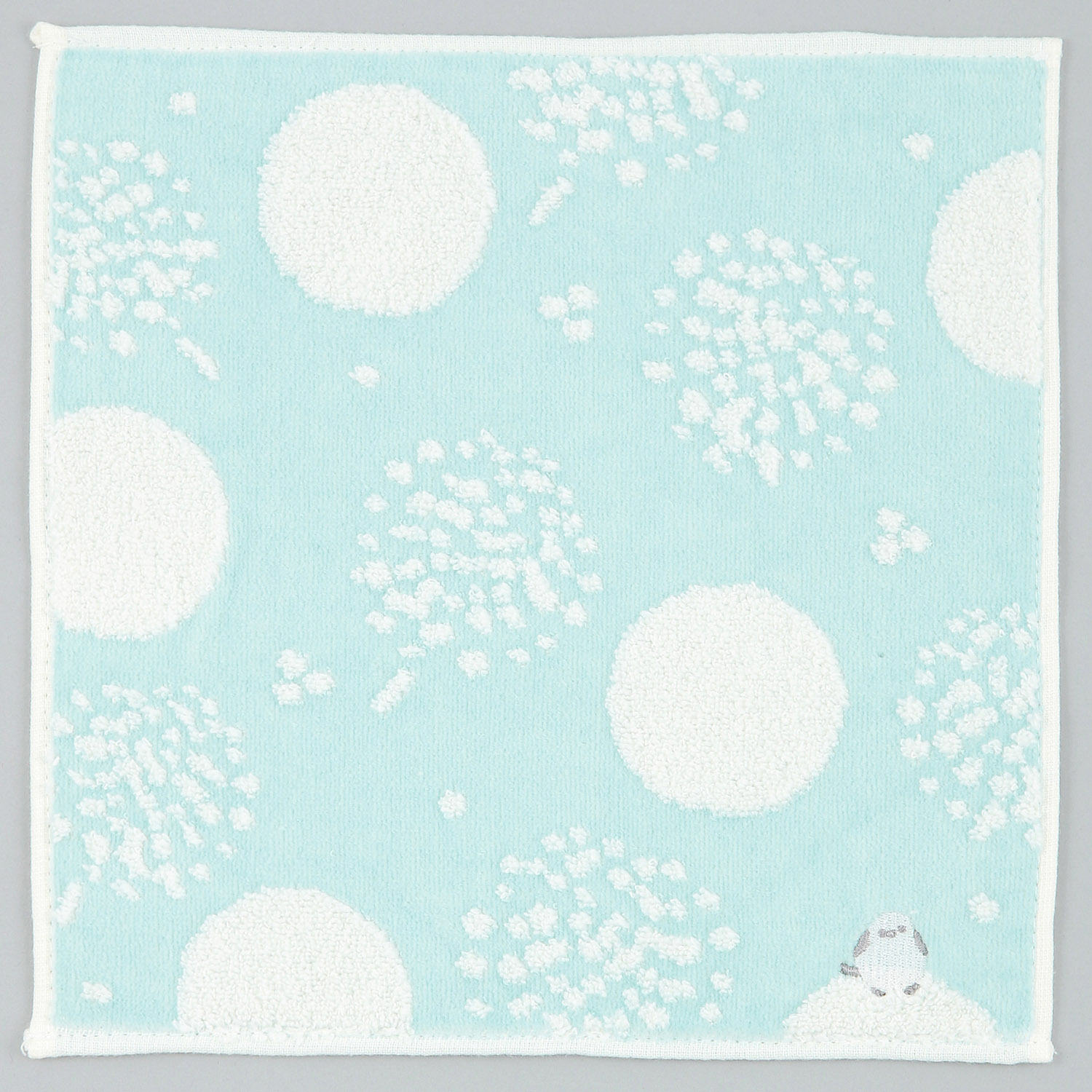 無撚糸タオルハンカチ シマエナガ刺繍 - 画像3