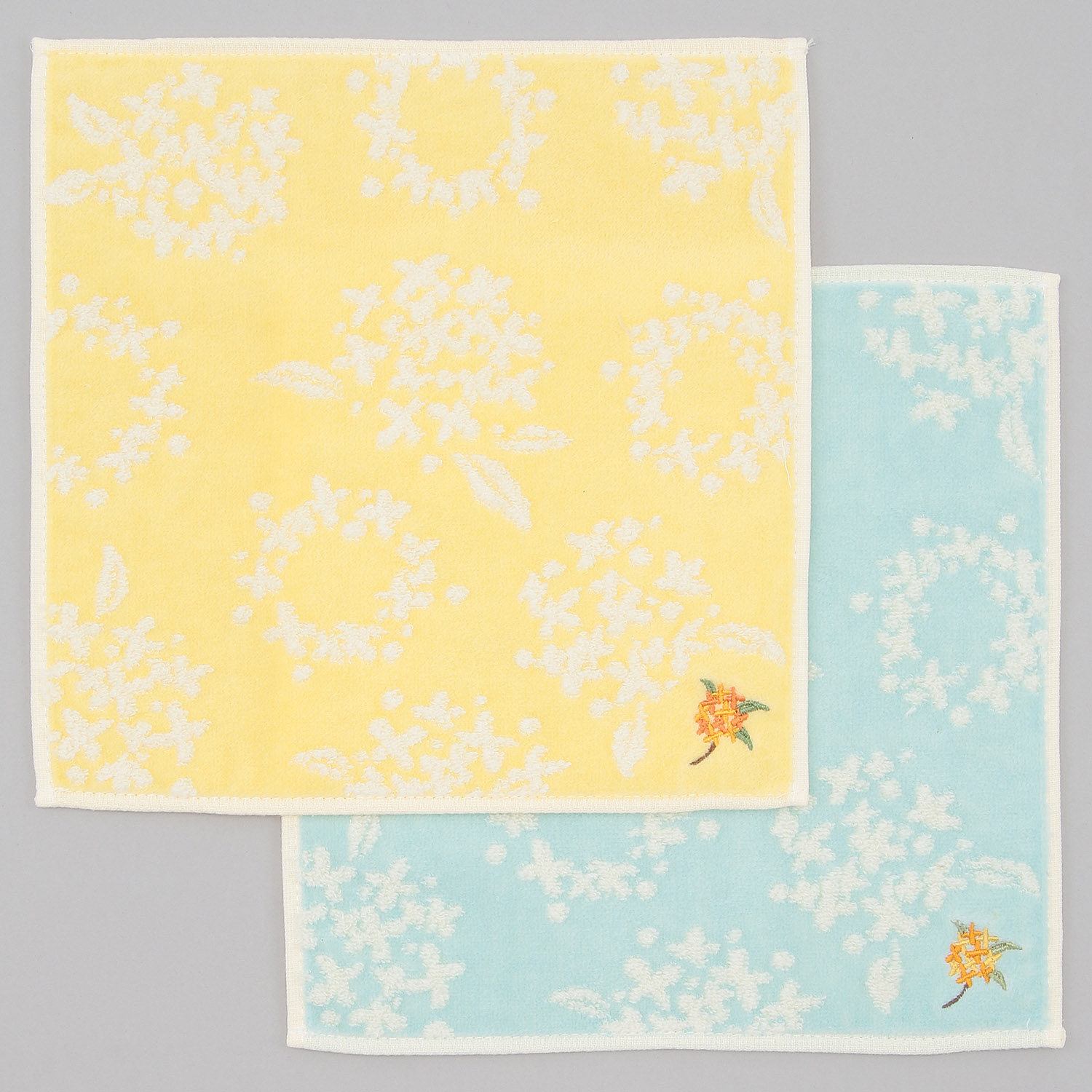 無撚糸ミニタオルハンカチ 金木犀