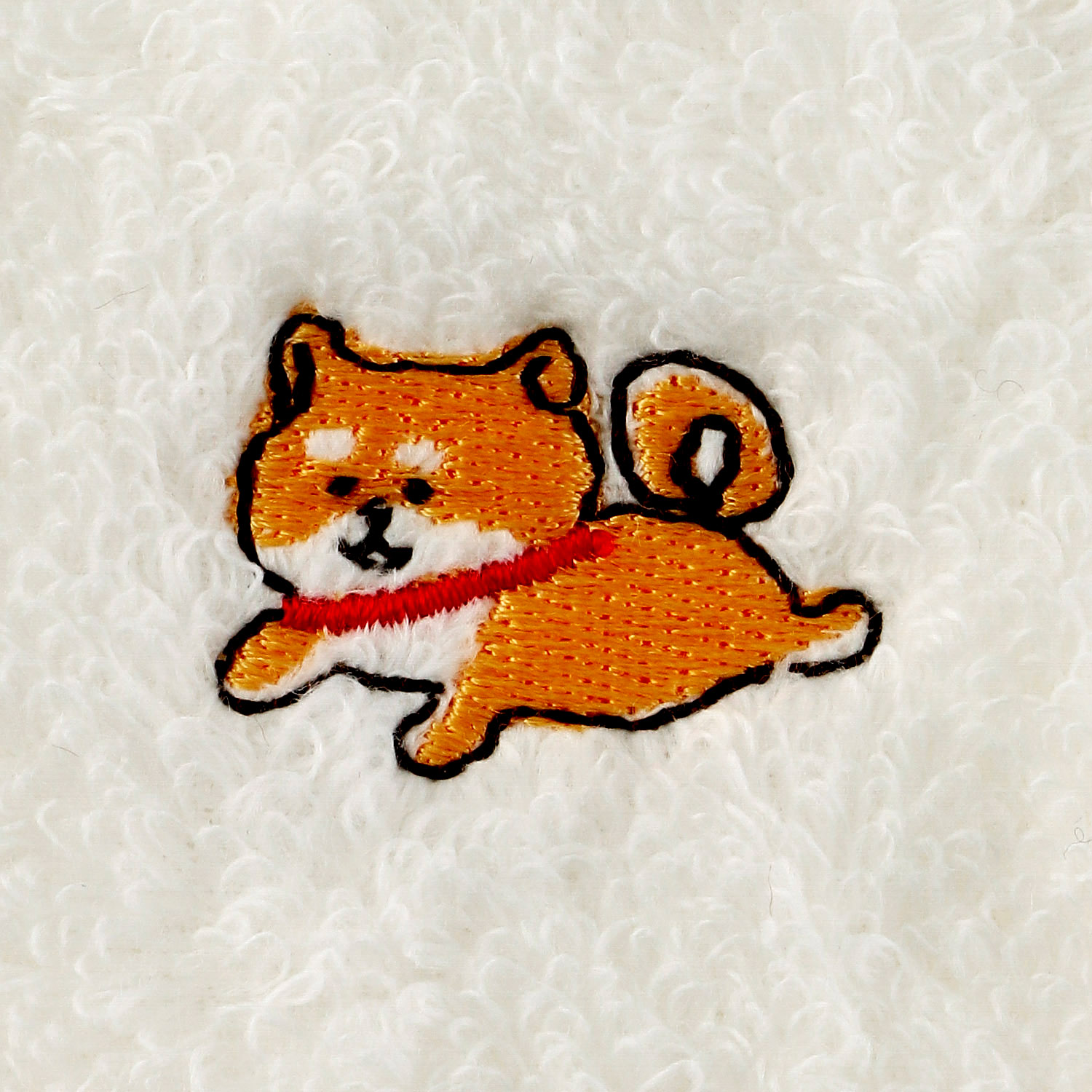 ふわふわパイルハンカチ ゆるふわしば犬 - 画像3