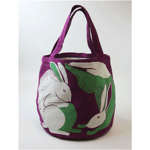 moritaMiW トートバッグ 平原の花のウサギたち - 画像4