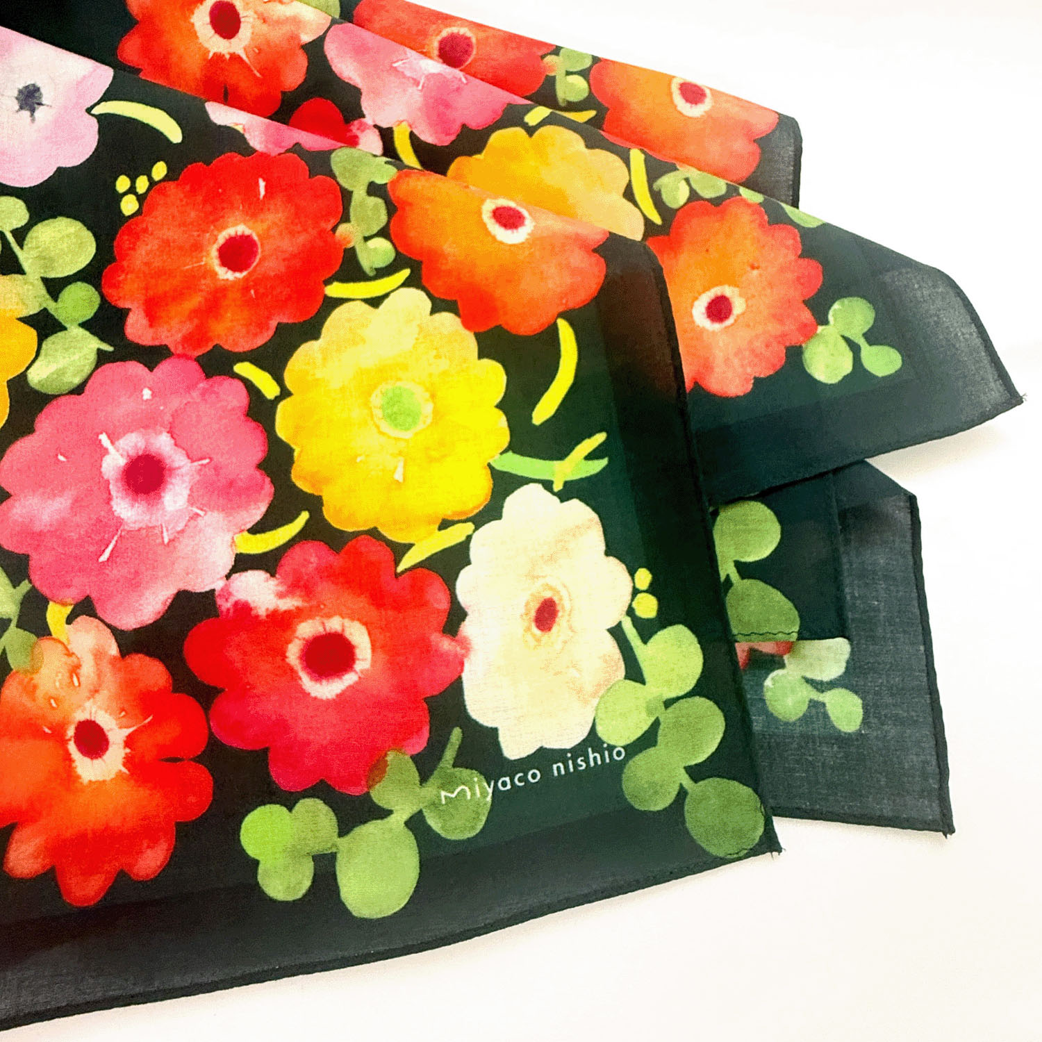 miyaco スカーフにもなるハンカチ ガーベラ - 画像2