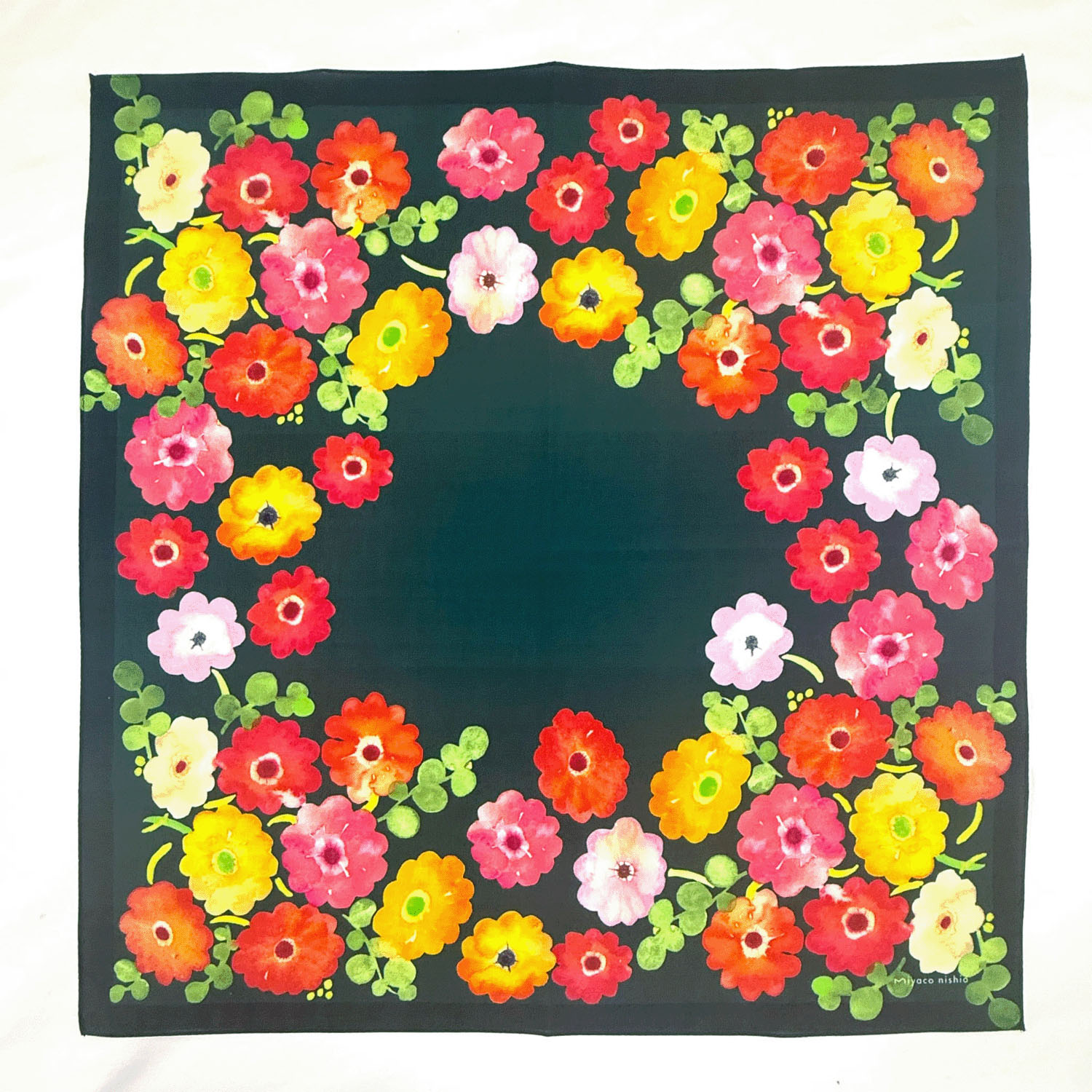 miyaco スカーフにもなるハンカチ ガーベラ - 画像3