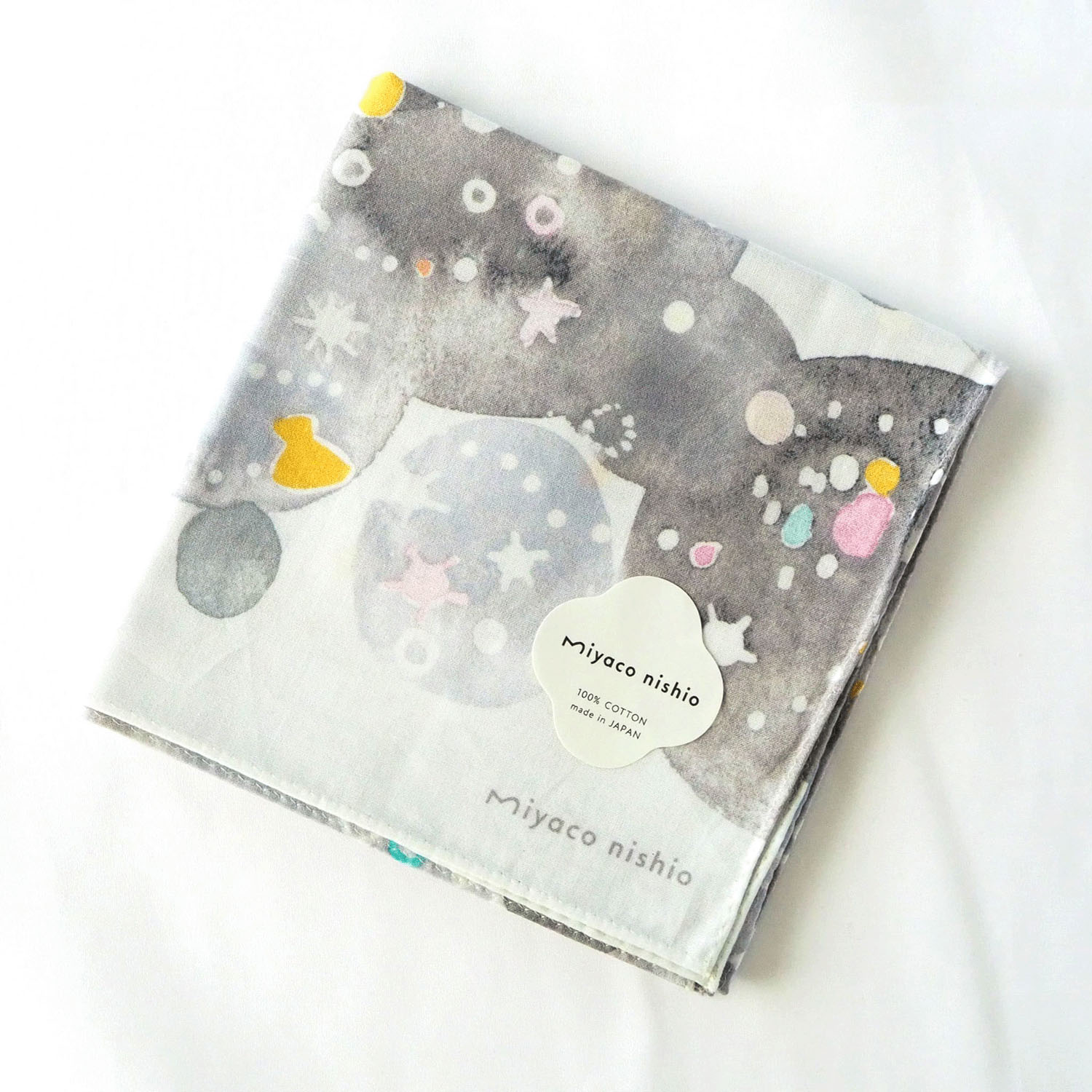 miyaco スカーフにもなる水彩画 ハンカチ 星の砂
