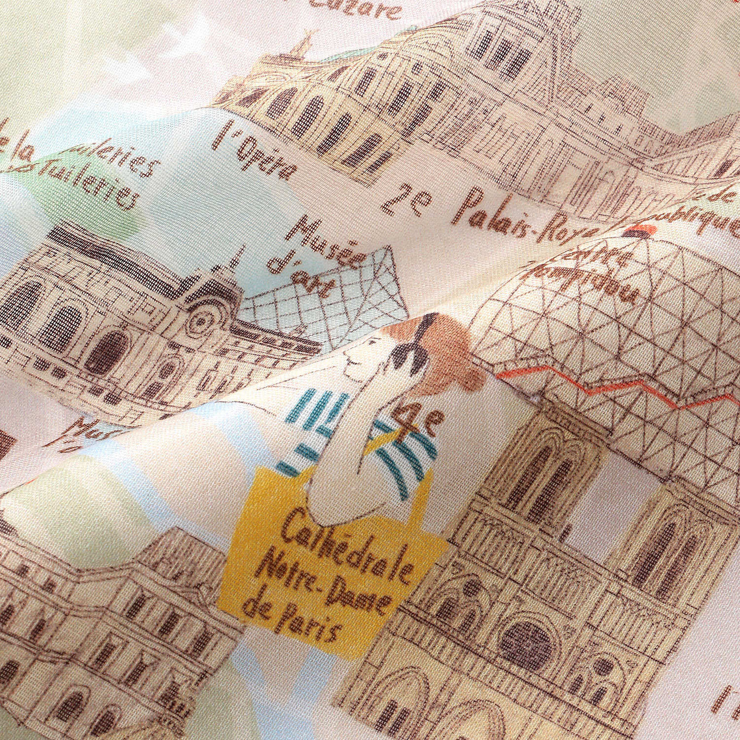 【01パリ：メーカー終了】CHIZUTABI チズタビ 58cm大判ハンカチ - 画像3