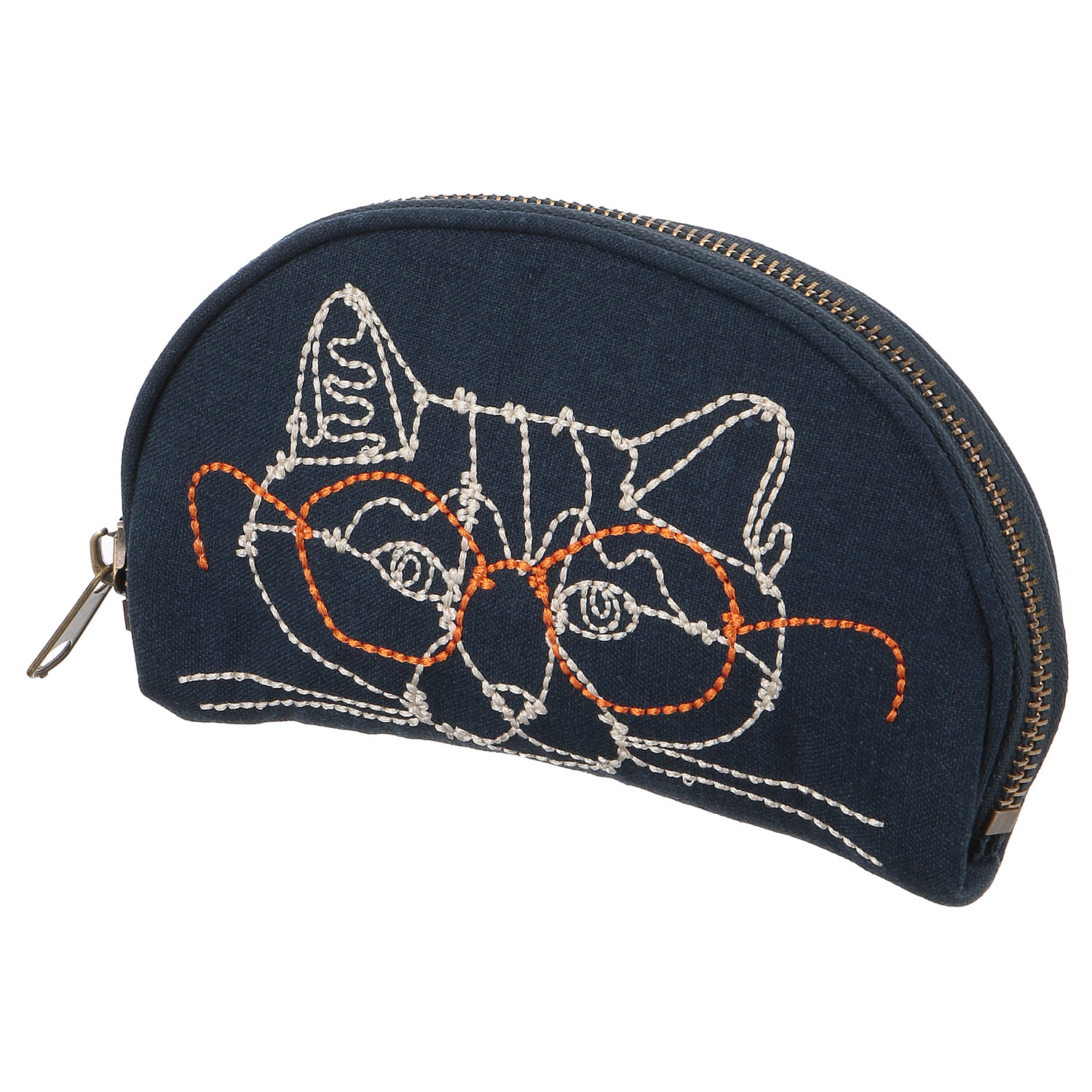 ＋HAyU fabric ポーチ メガネ猫 - 画像5