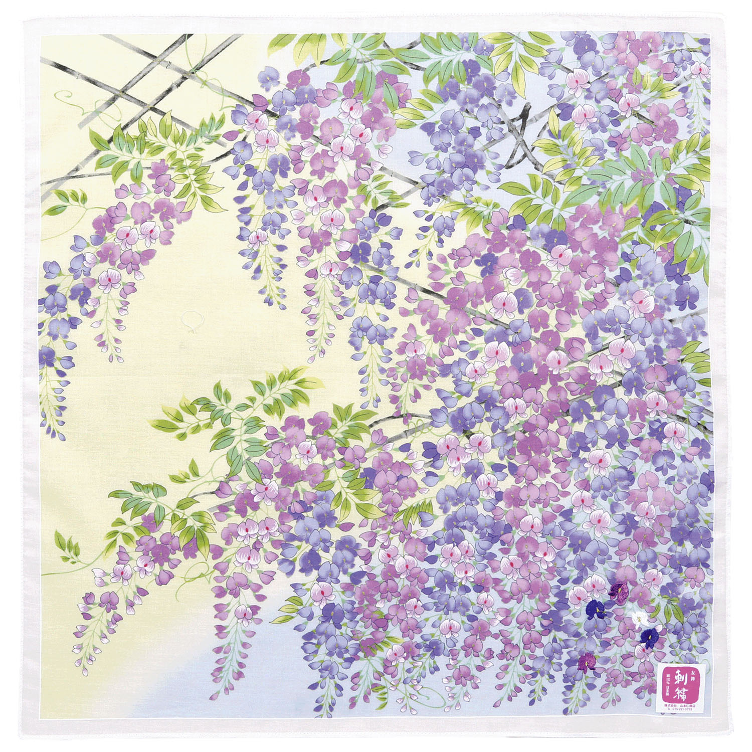 【在庫限り新品番110－035】友禅刺繍 藤棚 - 画像3